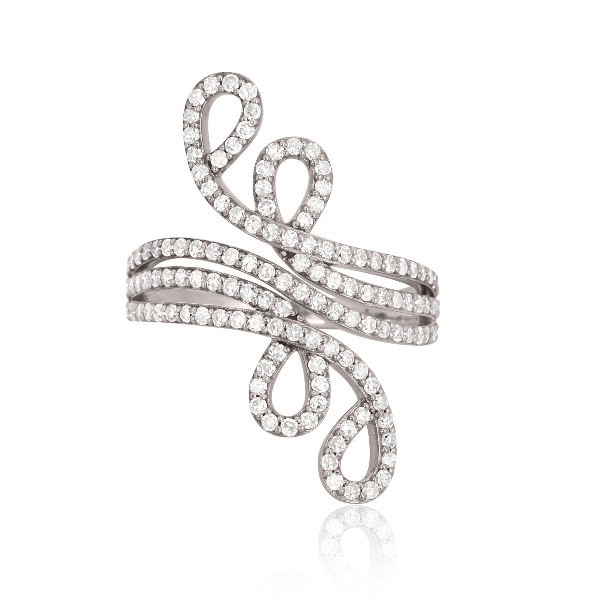 Sterling Silver Classic Diamond Ring