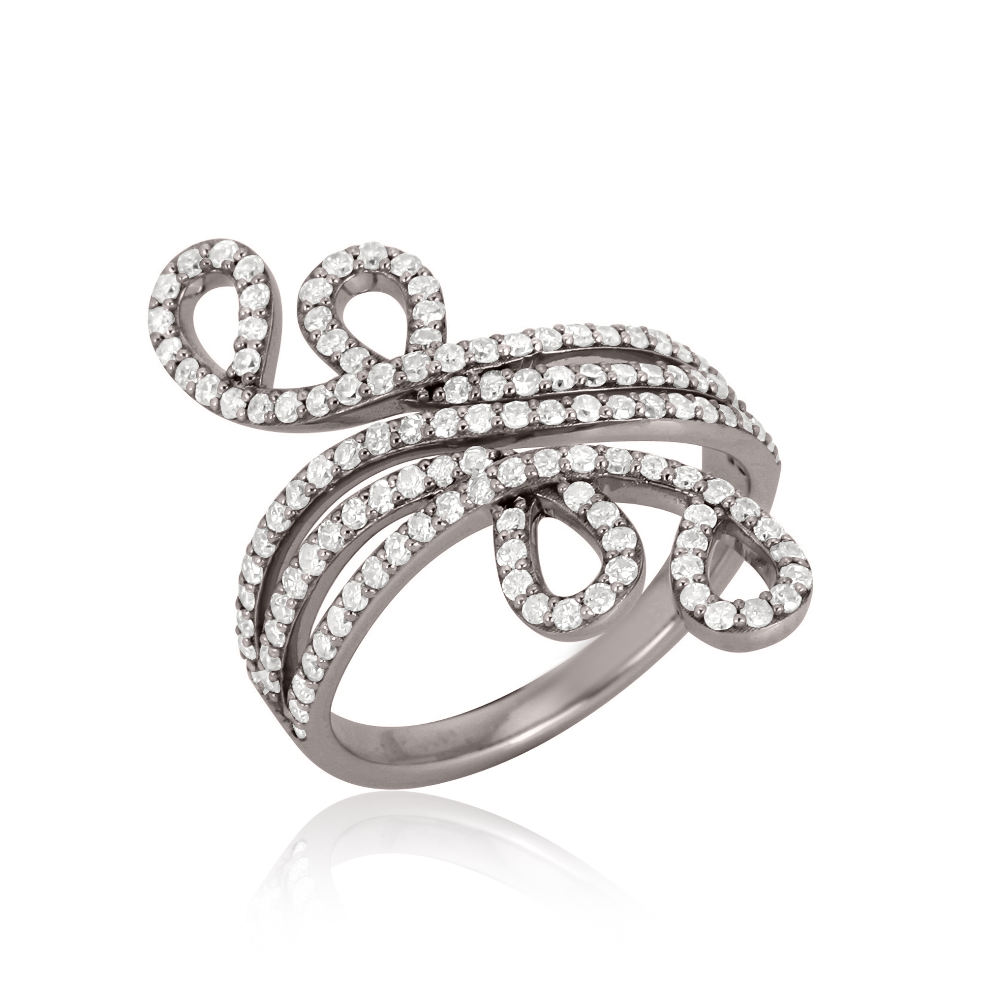 Sterling Silver Classic Diamond Ring