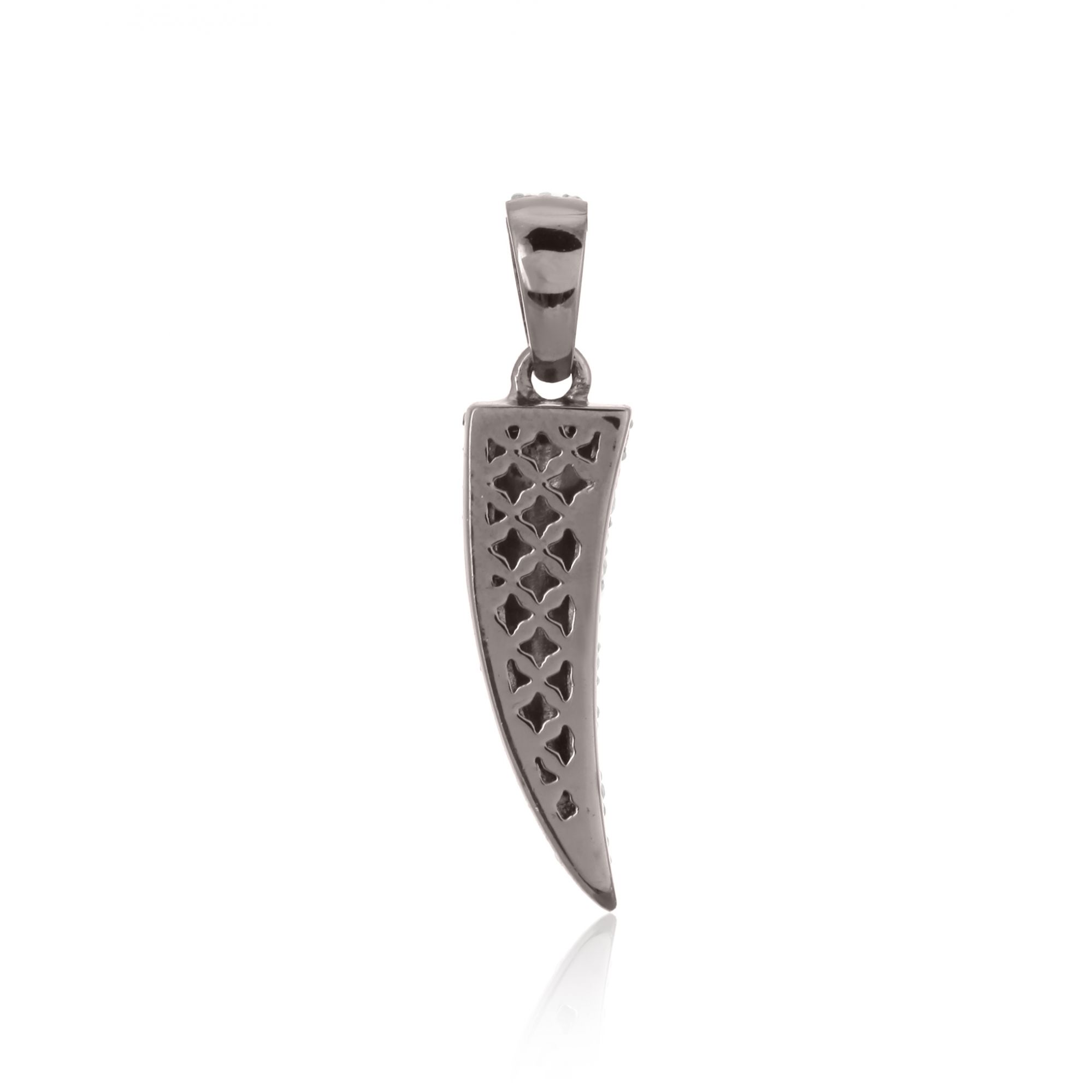Sterling Silver Cone Diamond Pendant