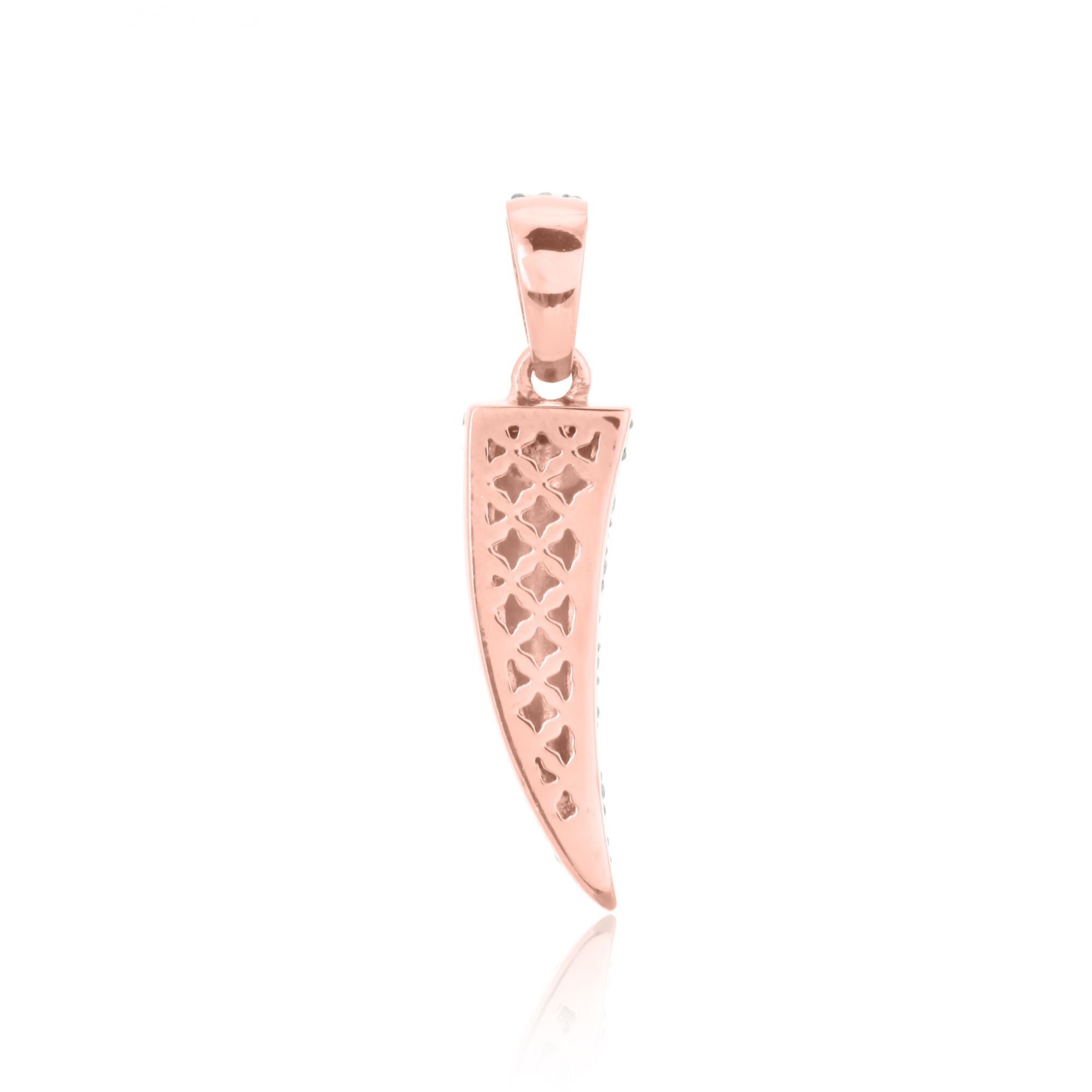 Sterling Silver Cone Diamond Pendant
