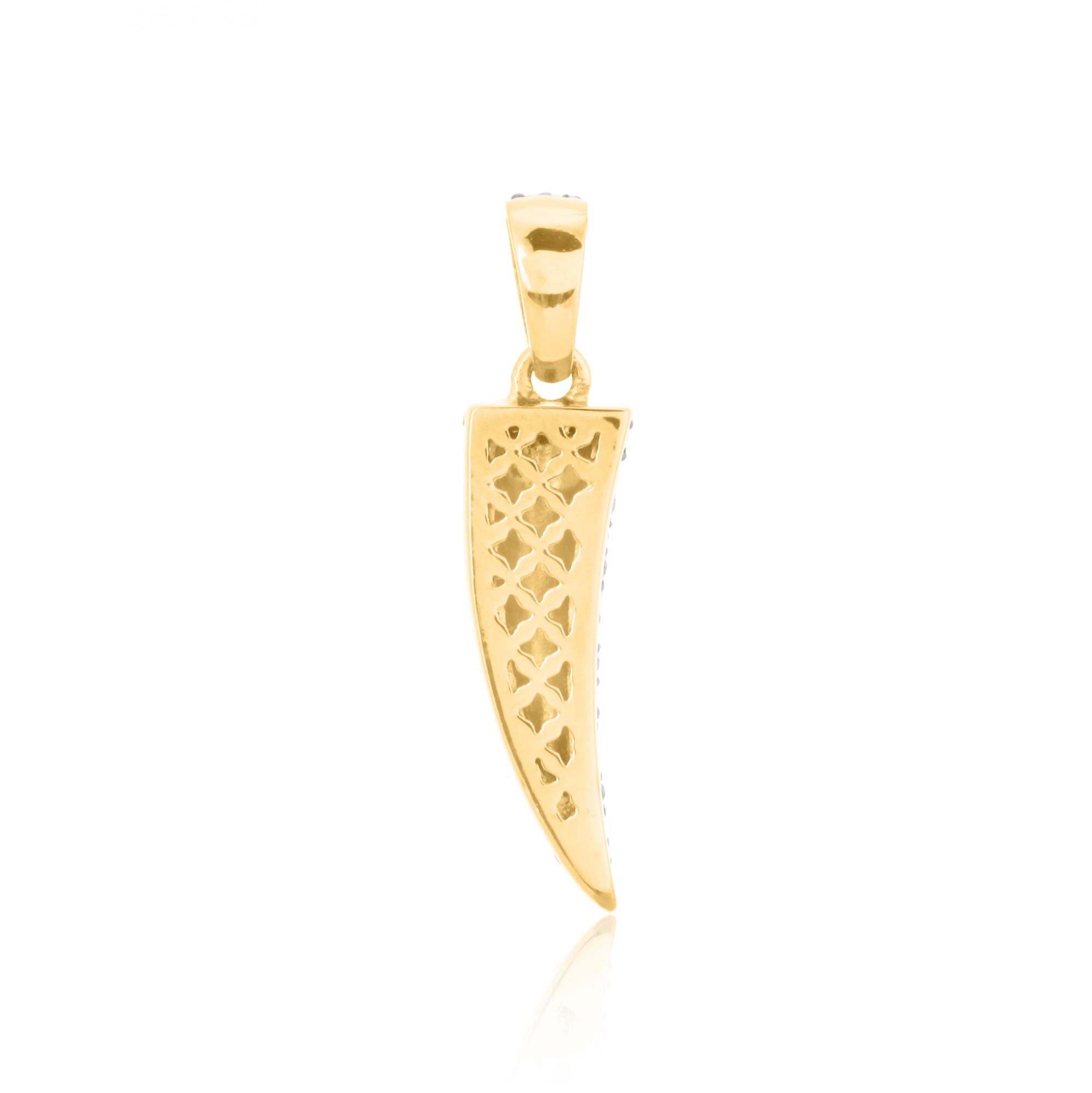 Sterling Silver Cone Diamond Pendant