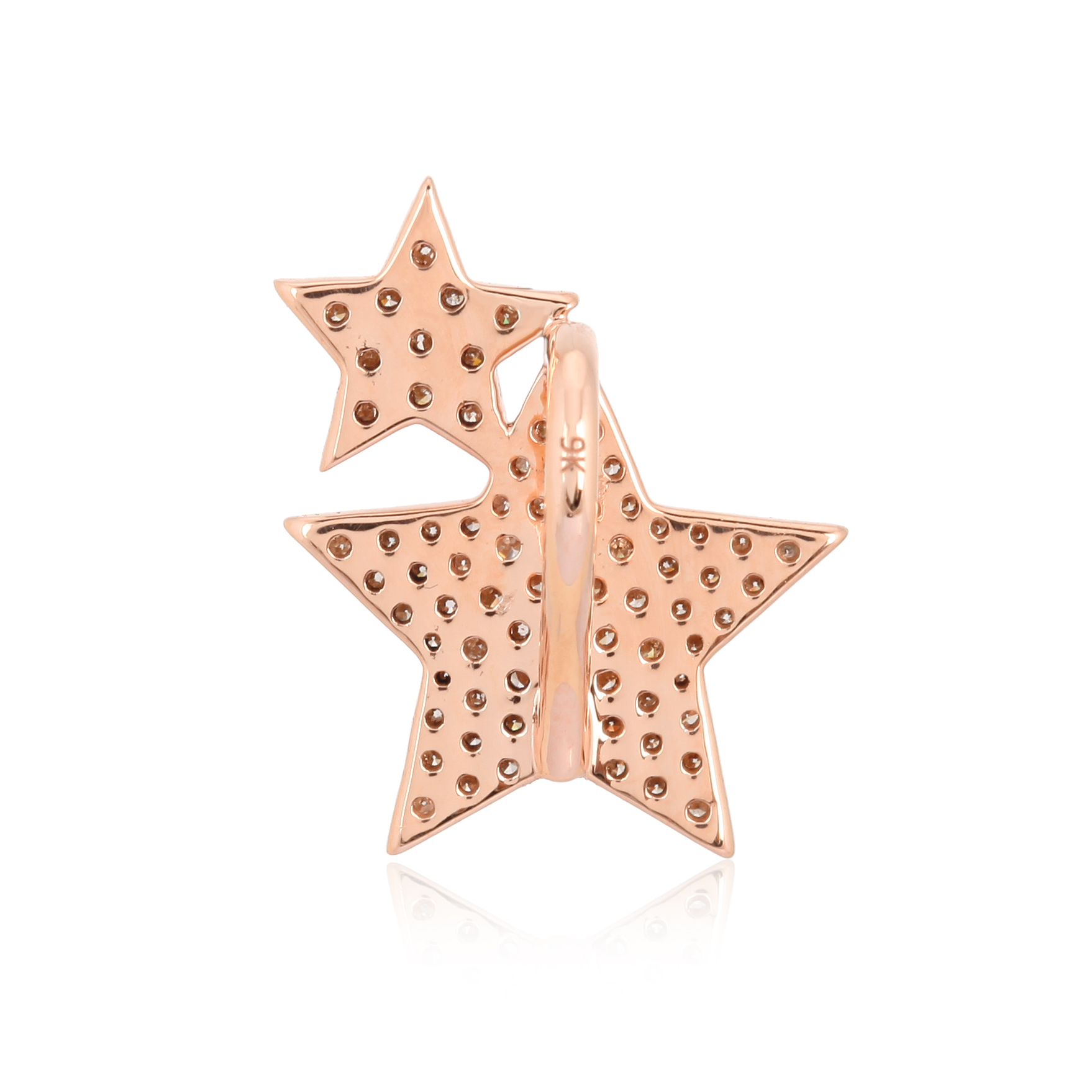 Rose Gold Star Diamond Pendant