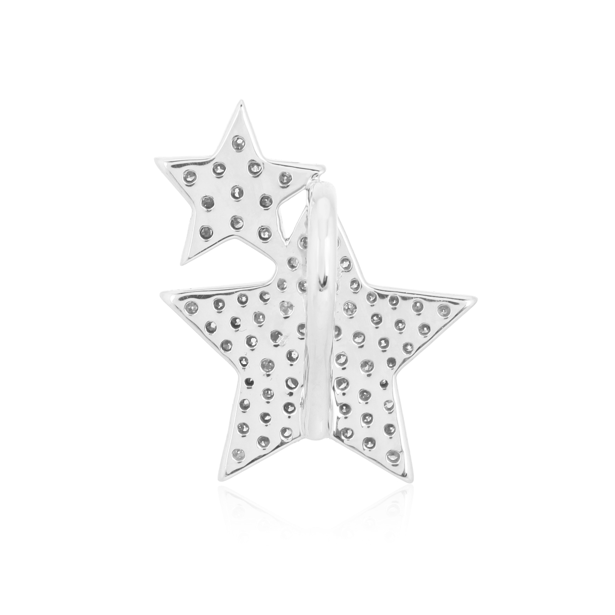 Sterling Silver Star Diamond Pendant