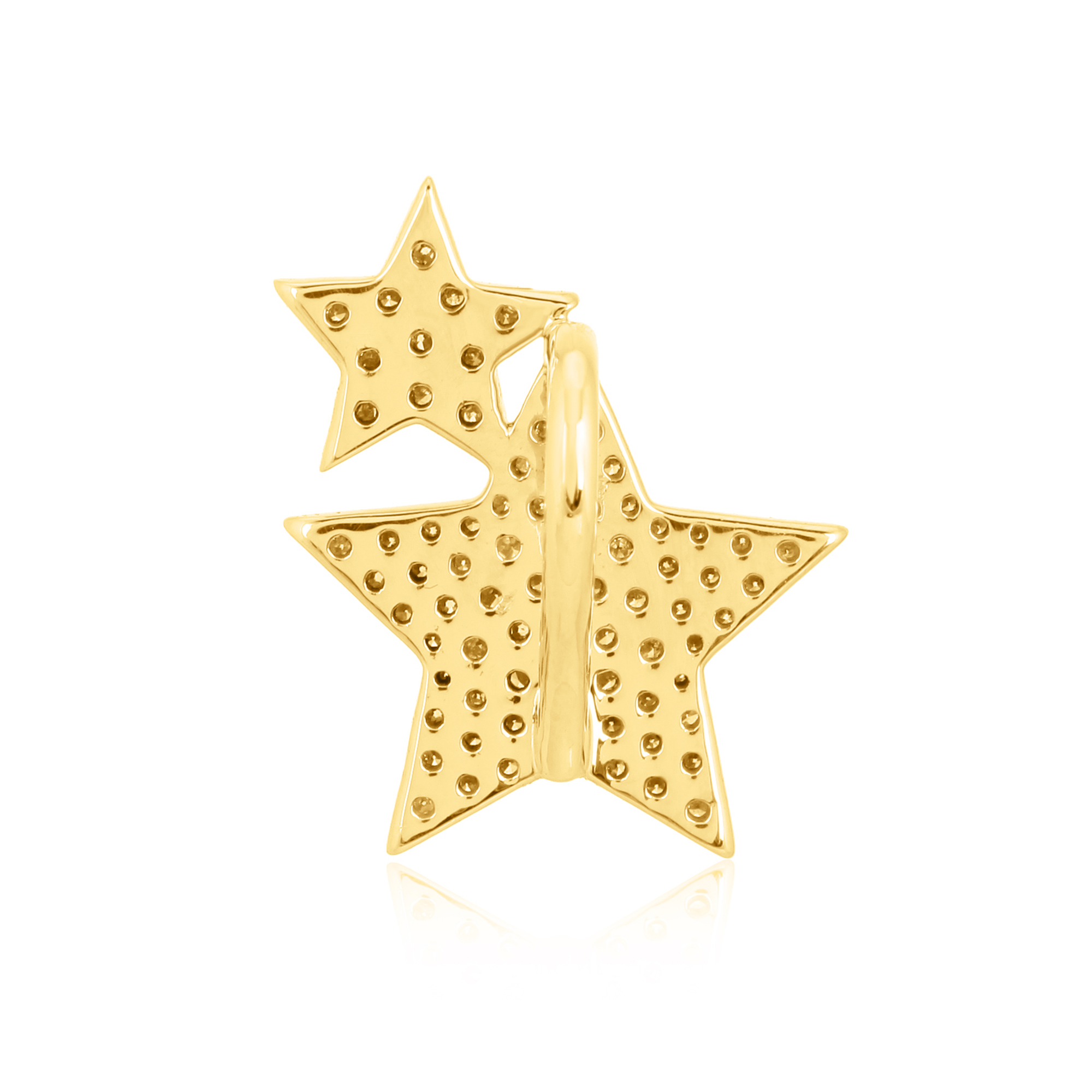 Yellow Gold Star Diamond Pendant