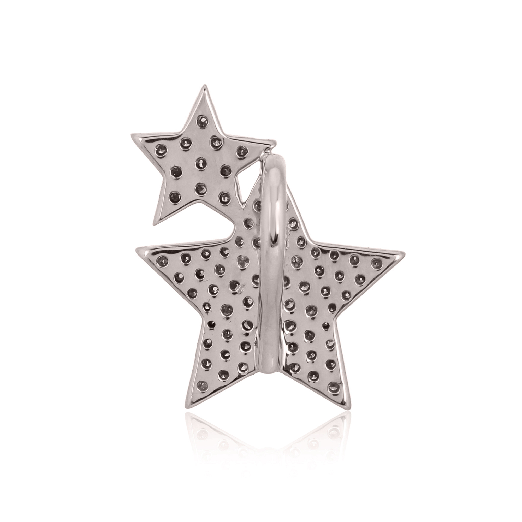 Sterling Silver Star Diamond Pendant