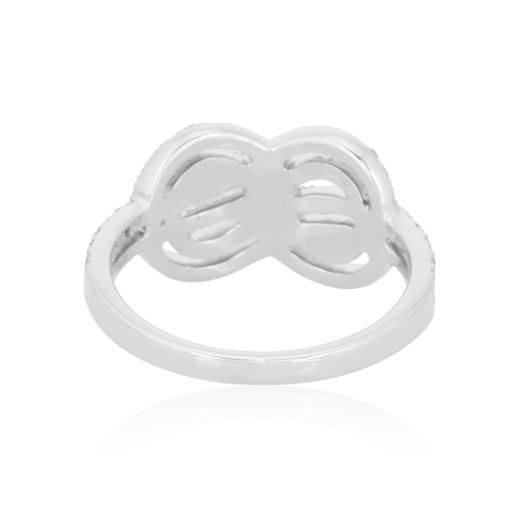 White Gold Knot Diamond Infinity Ring
