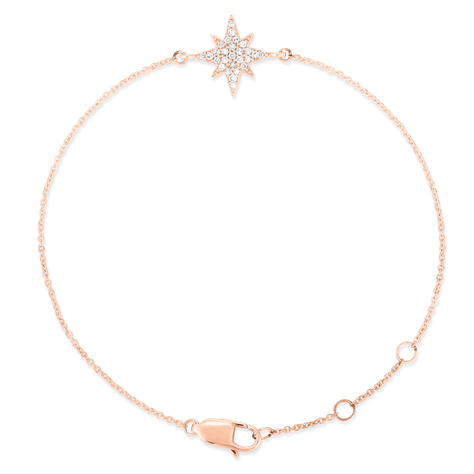 Rose Gold Star Diamond Bracelet