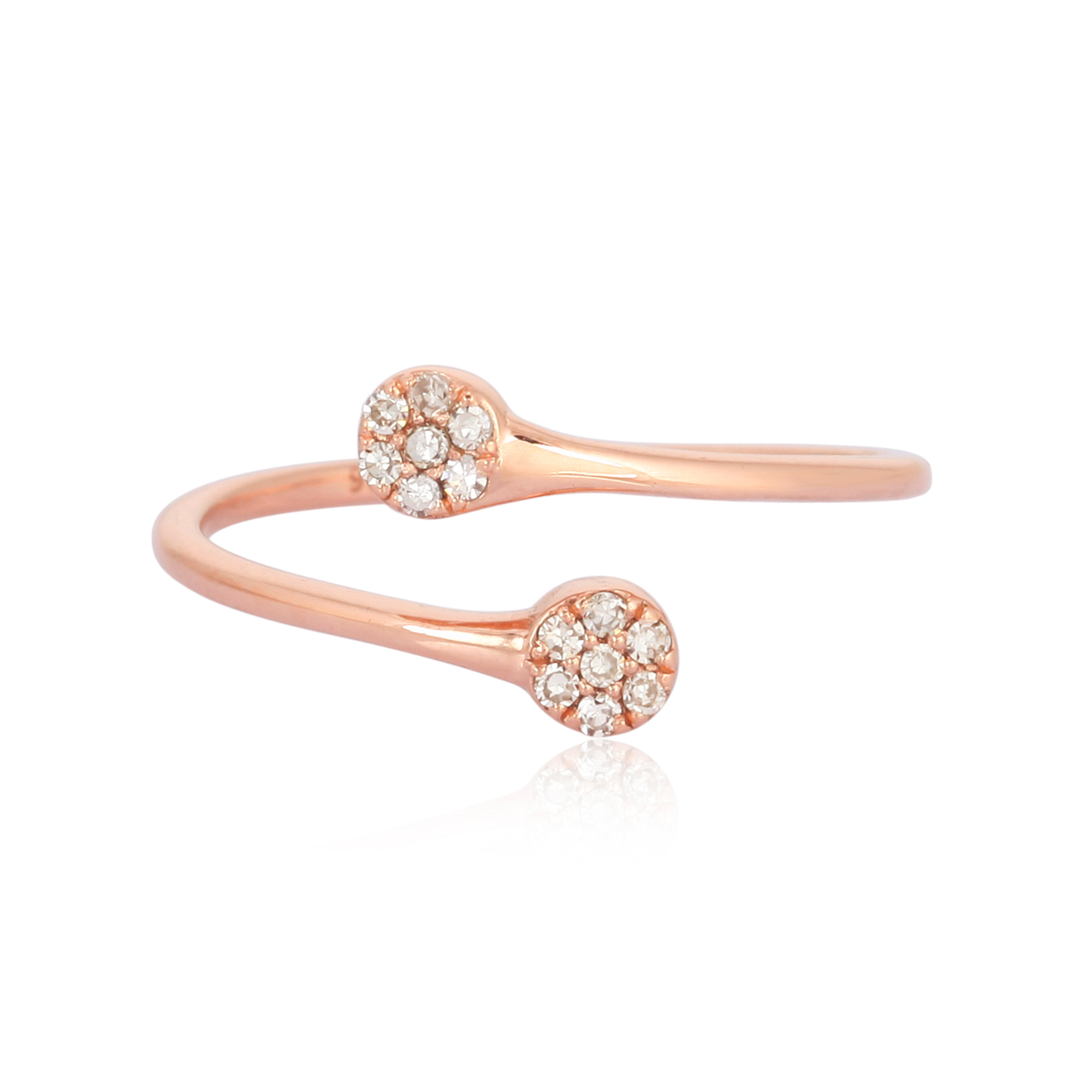 Rose Gold Gap Diamond Ring