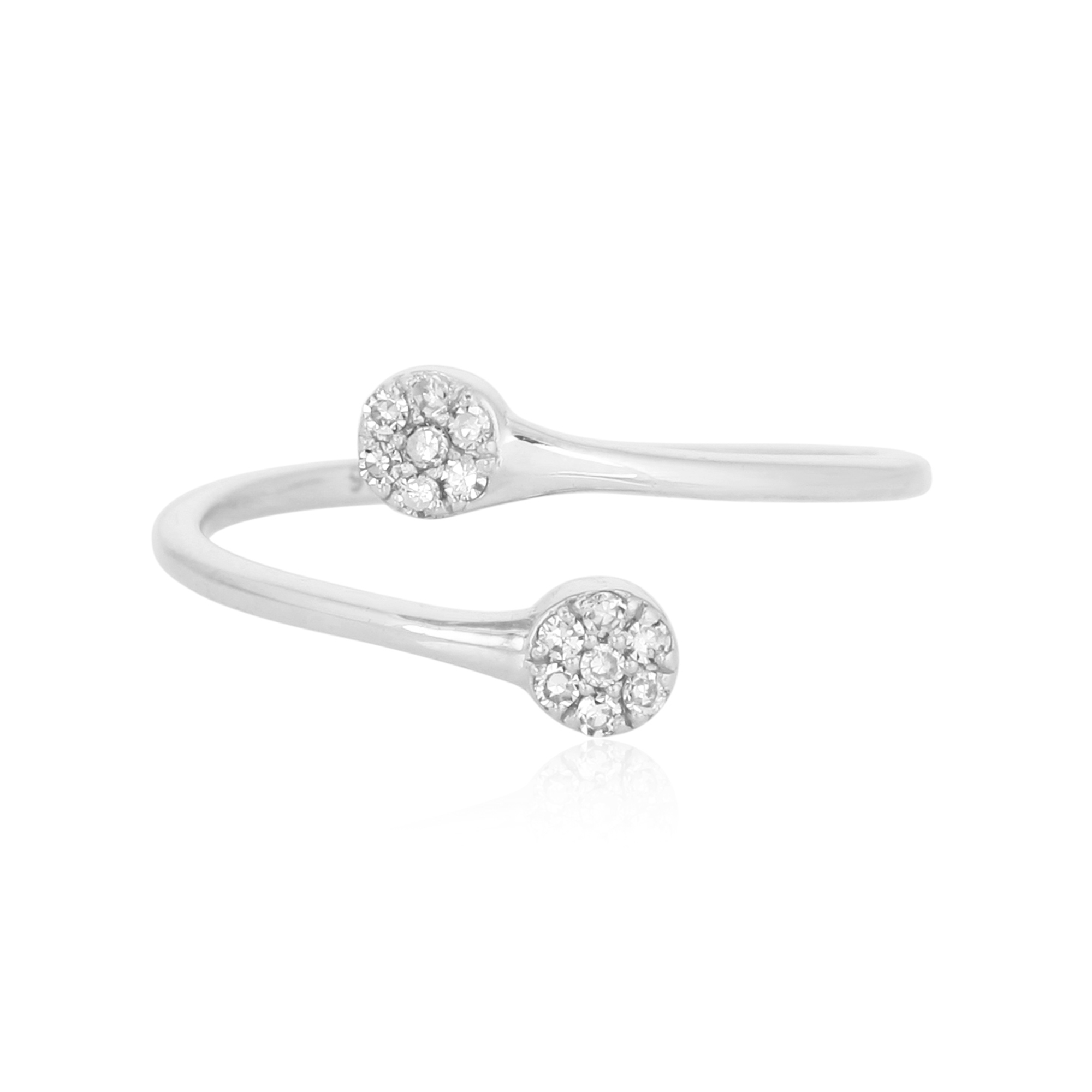 White Gold Gap Diamond Ring