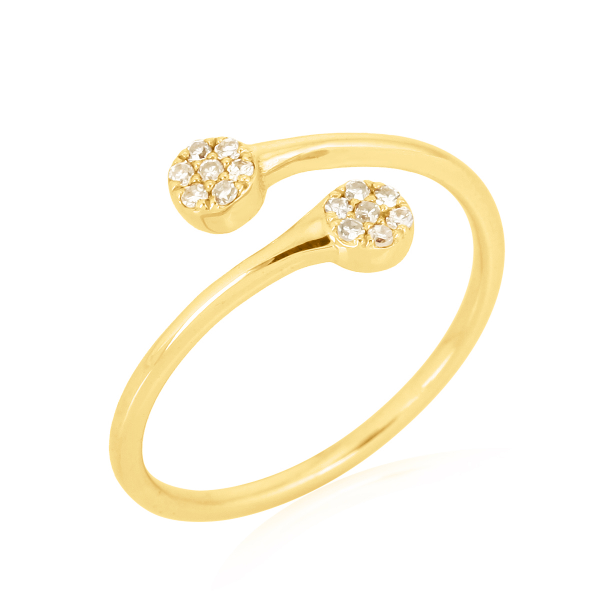 Yellow Gold Gap Diamond Ring