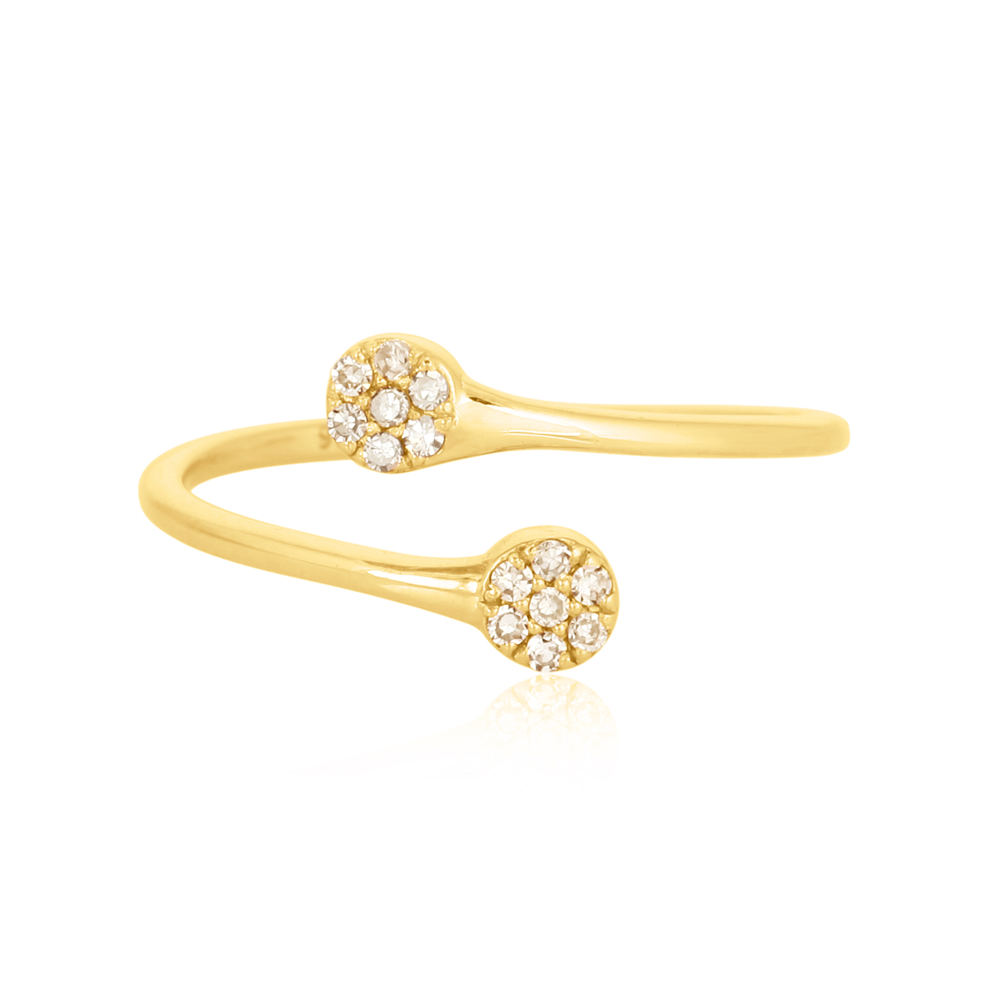 Yellow Gold Gap Diamond Ring