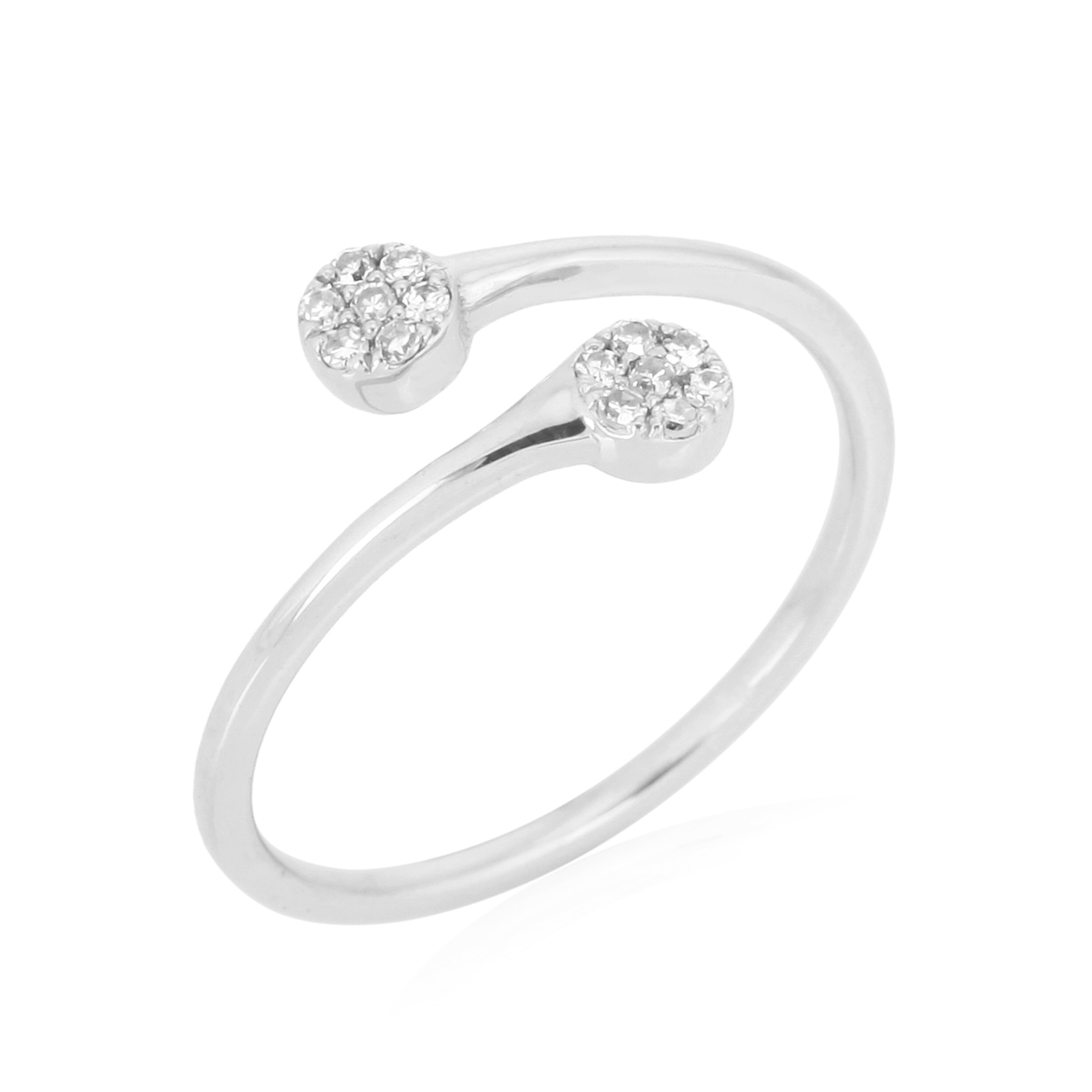 White Gold Gap Diamond Ring