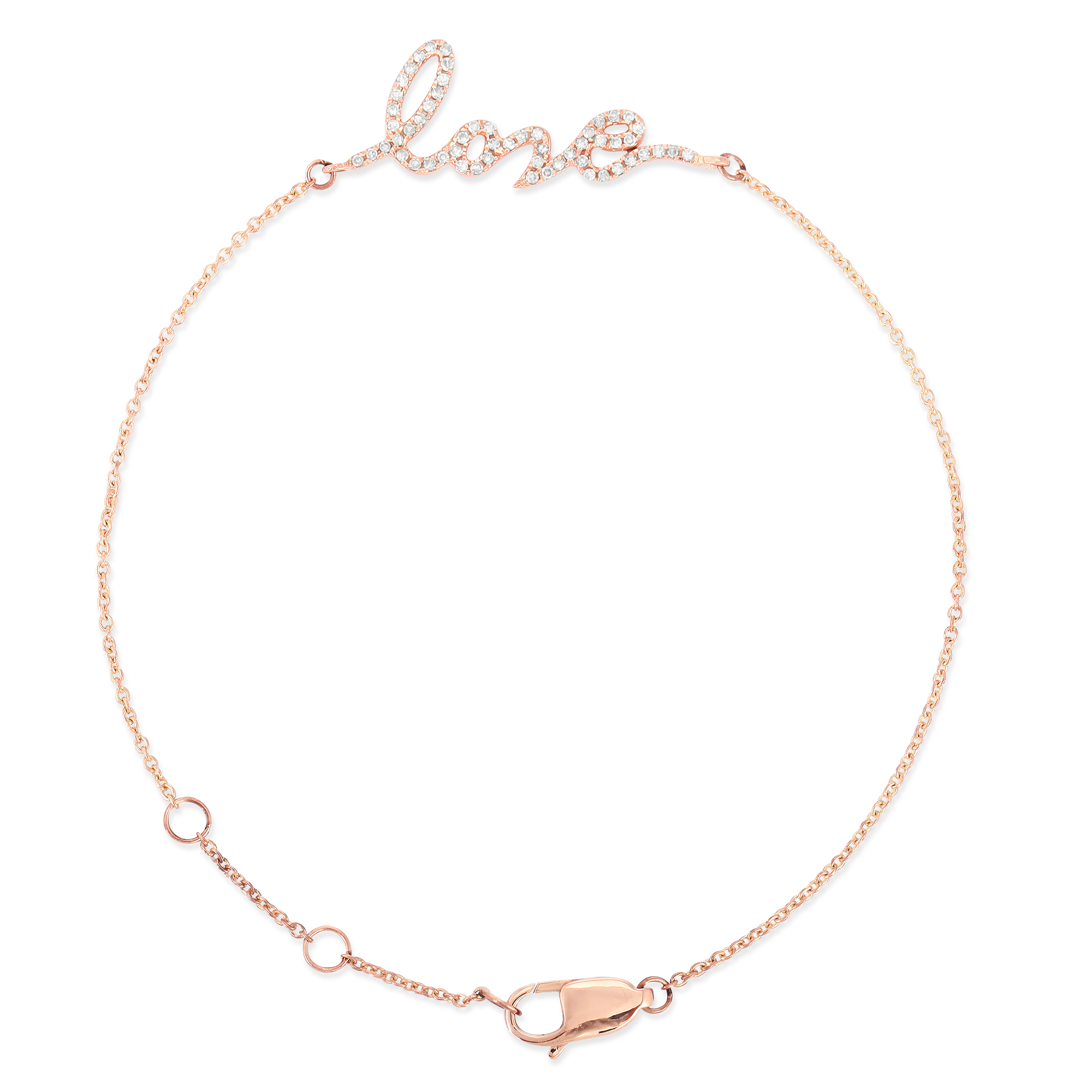 Sterling Silver Love Diamond Bracelet