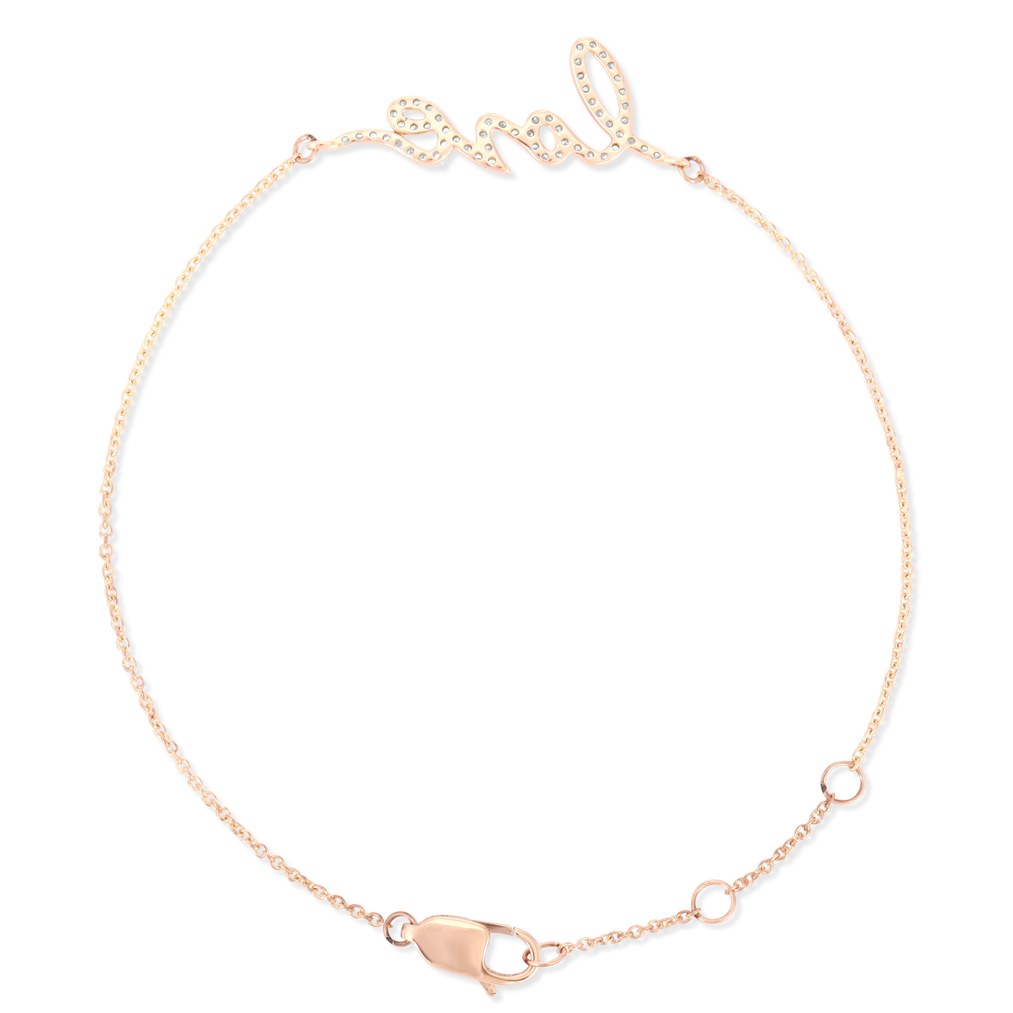 Rose Gold Love Diamond Bracelet