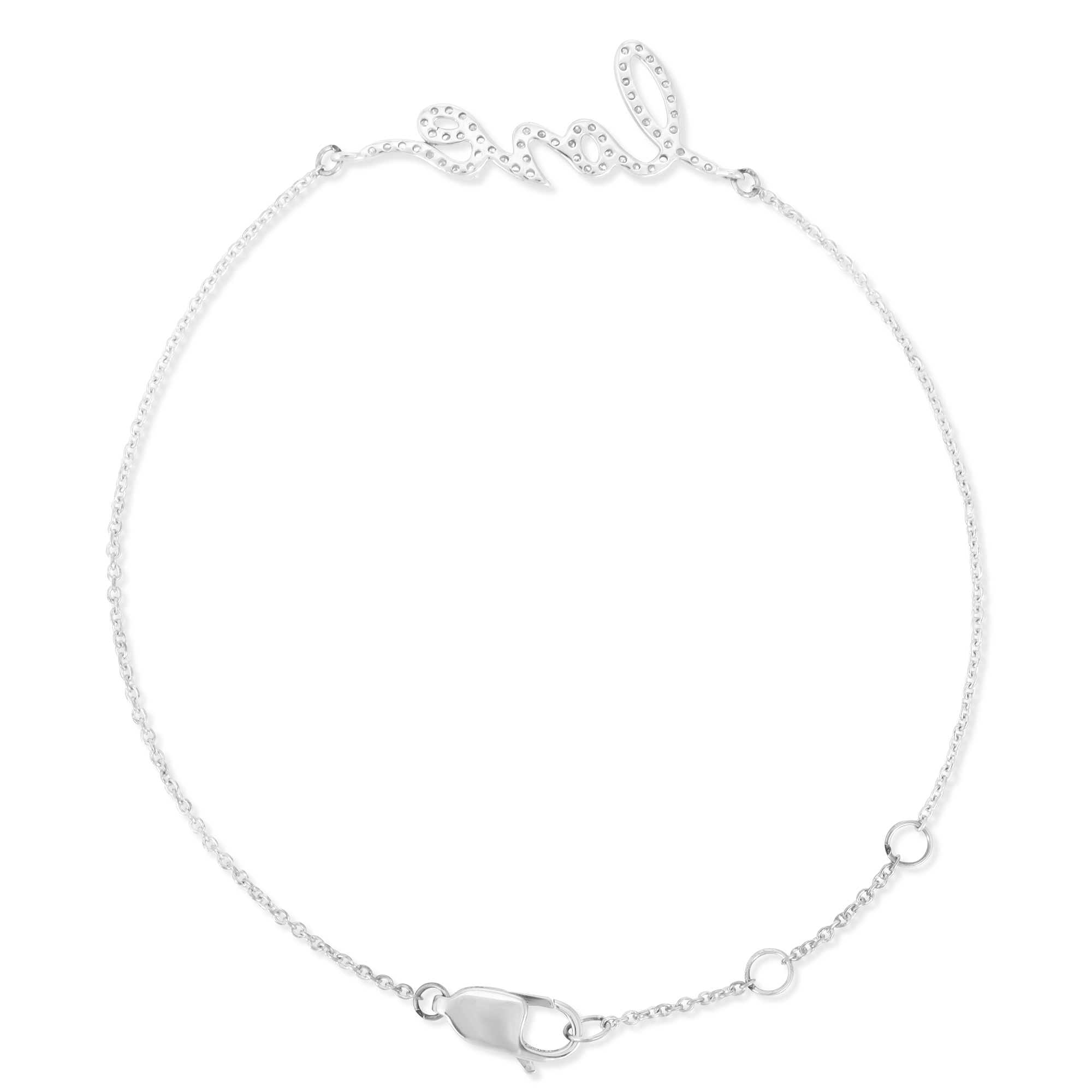 Sterling Silver Love Diamond Bracelet