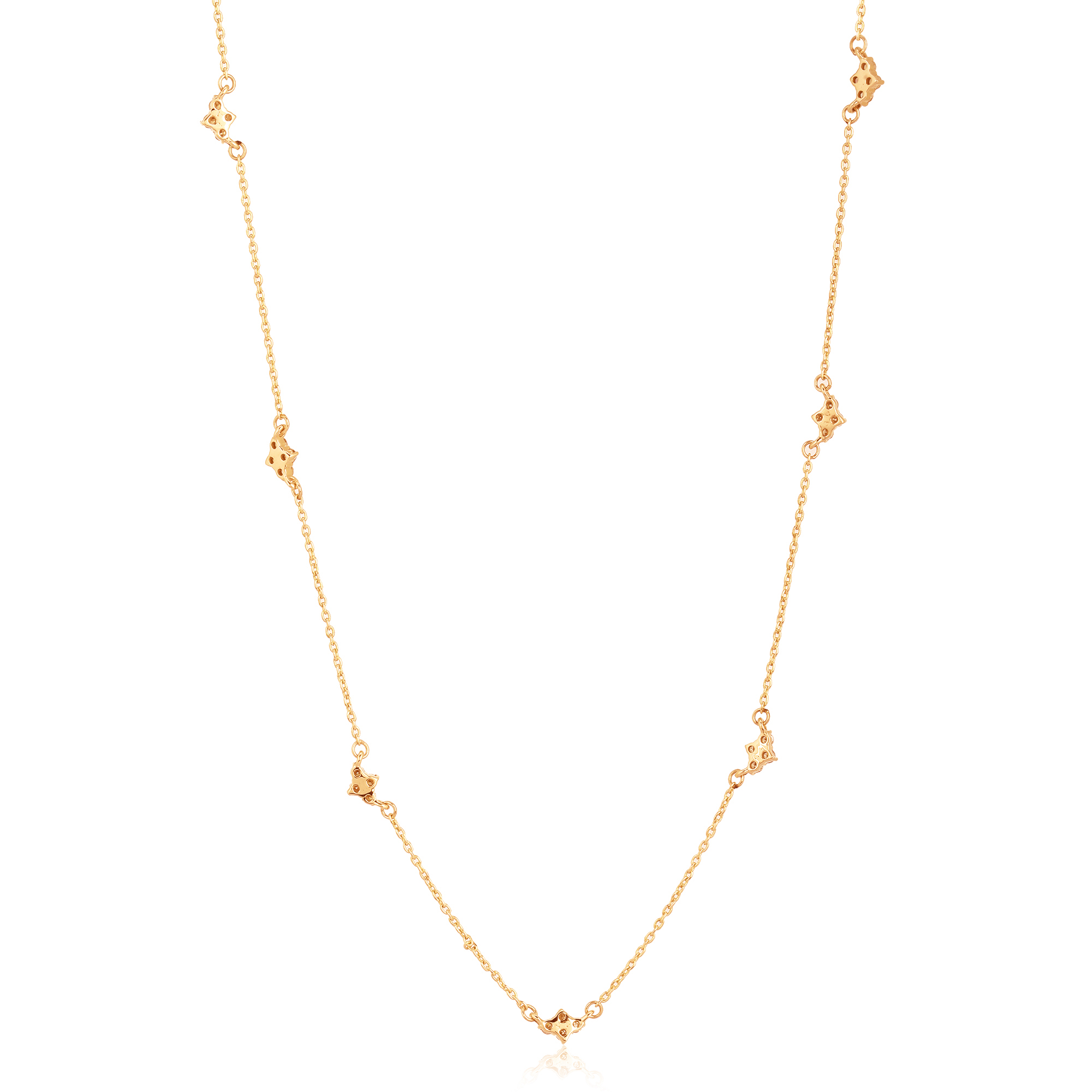 Yellow Gold Diamond Collect Chain Necklace