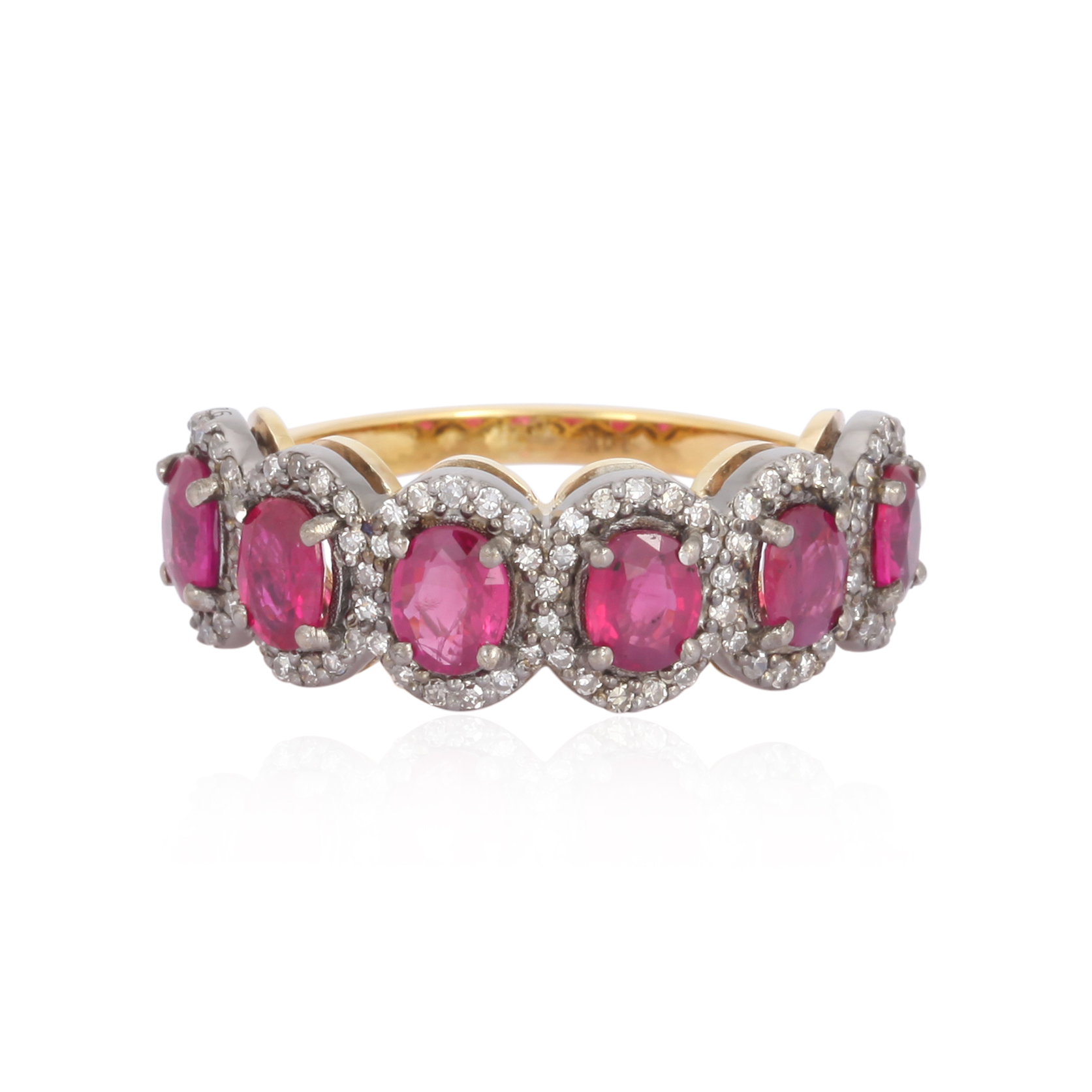 Sterling Silver Diamond Ruby Ring