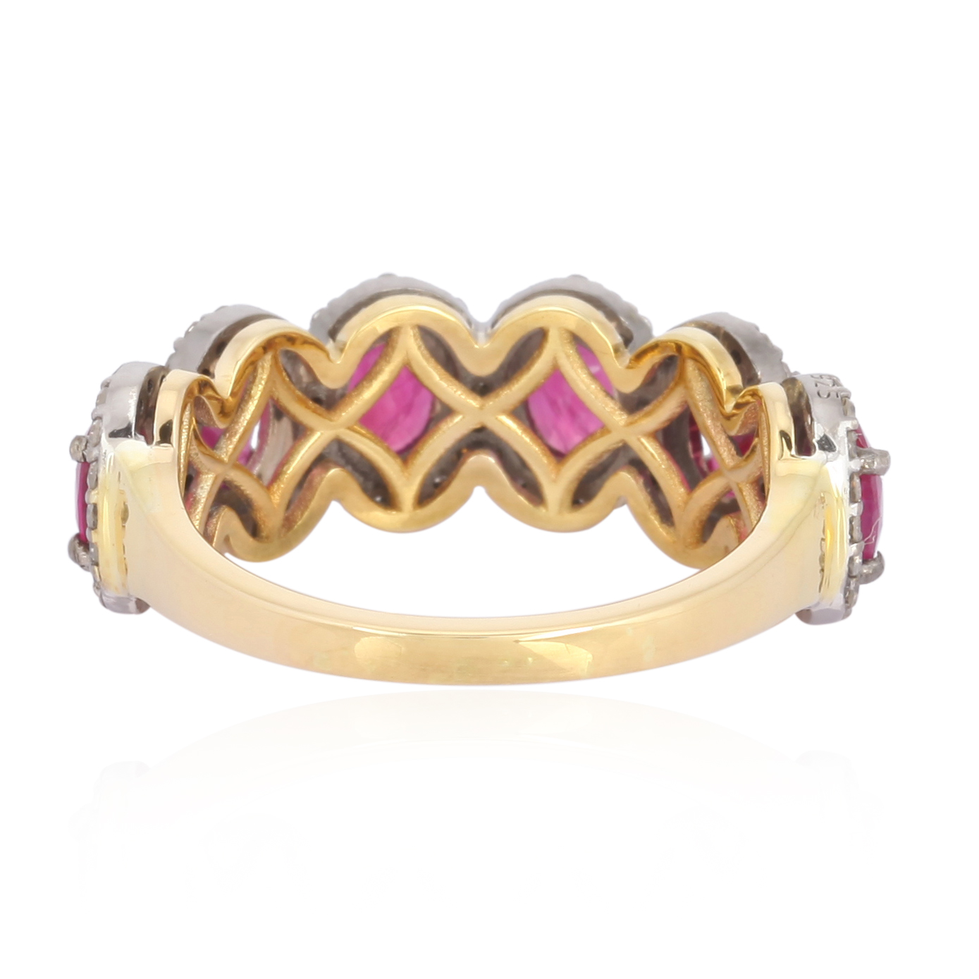 Sterling Silver Diamond Ruby Ring