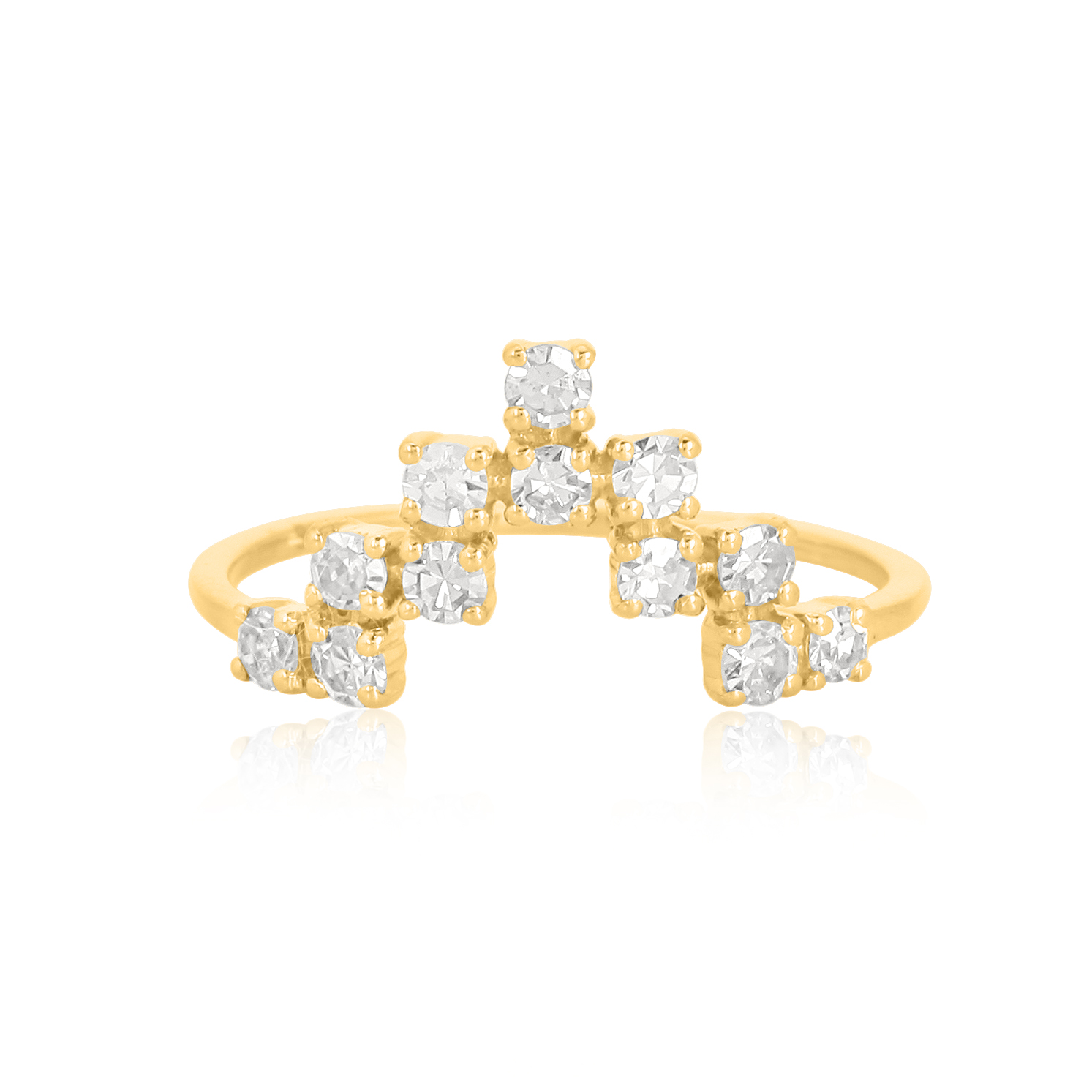 Sterling Silver Minimilistic diamond ring
