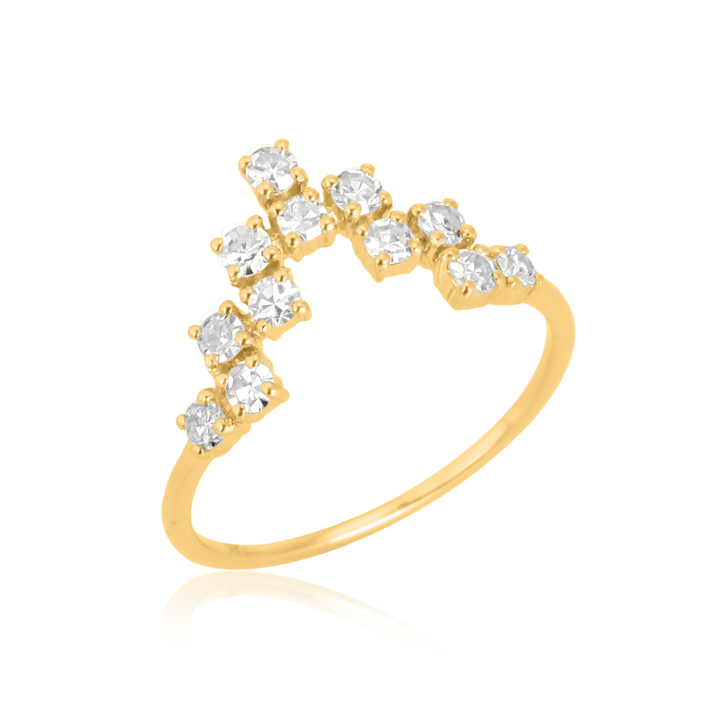 Sterling Silver Minimilistic diamond ring