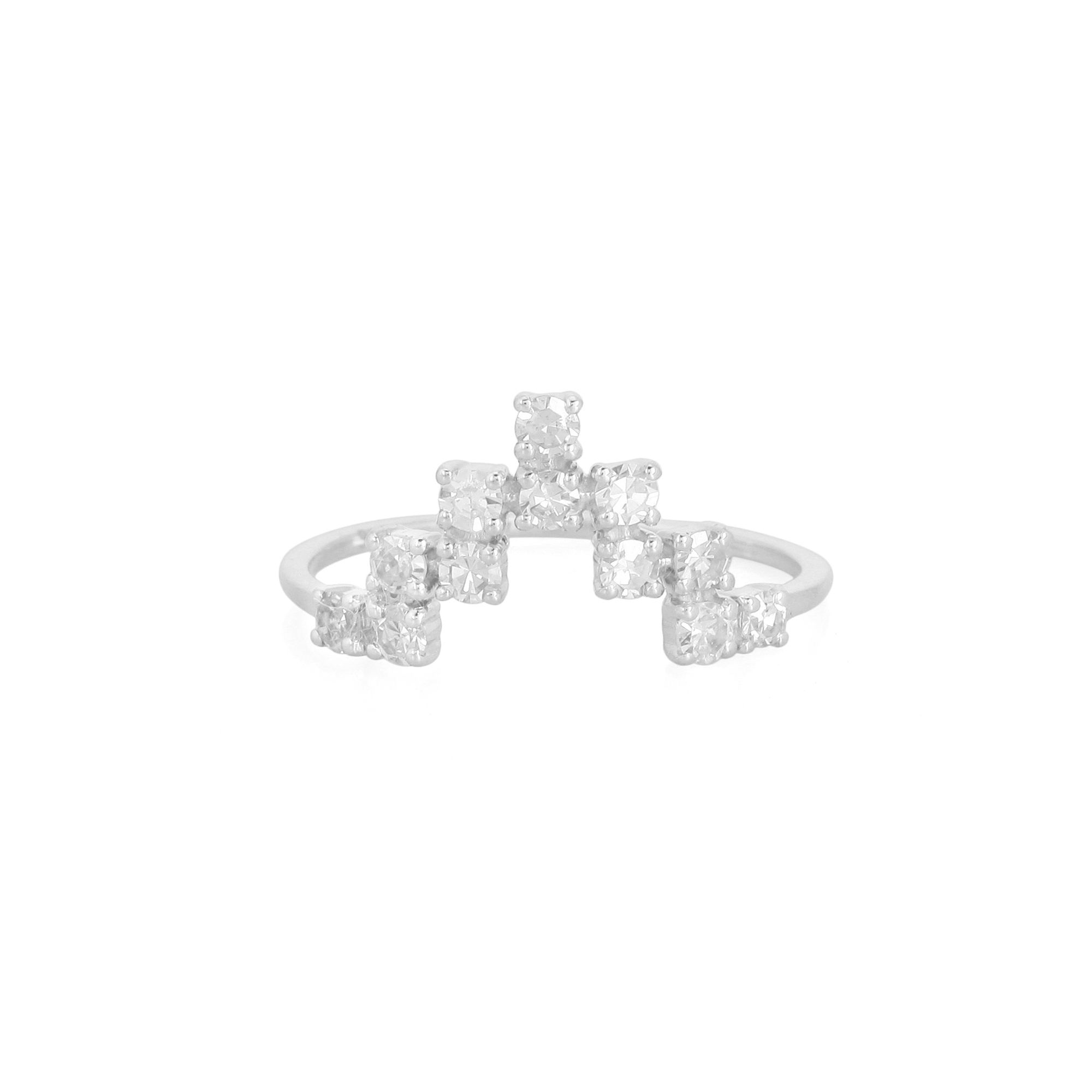 Sterling Silver Minimilistic diamond ring