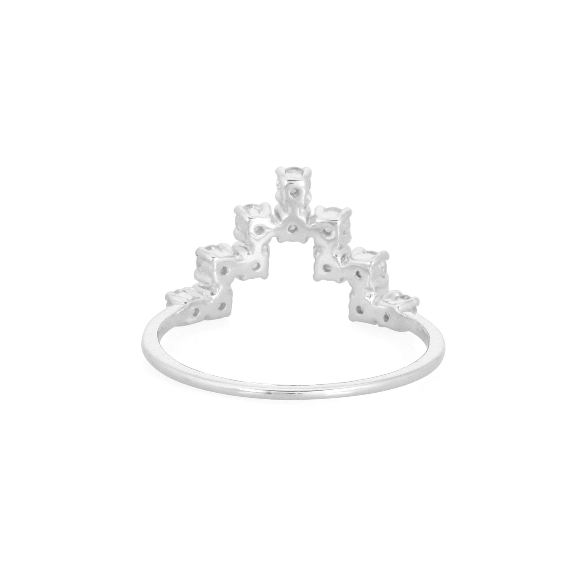 Sterling Silver Minimilistic diamond ring