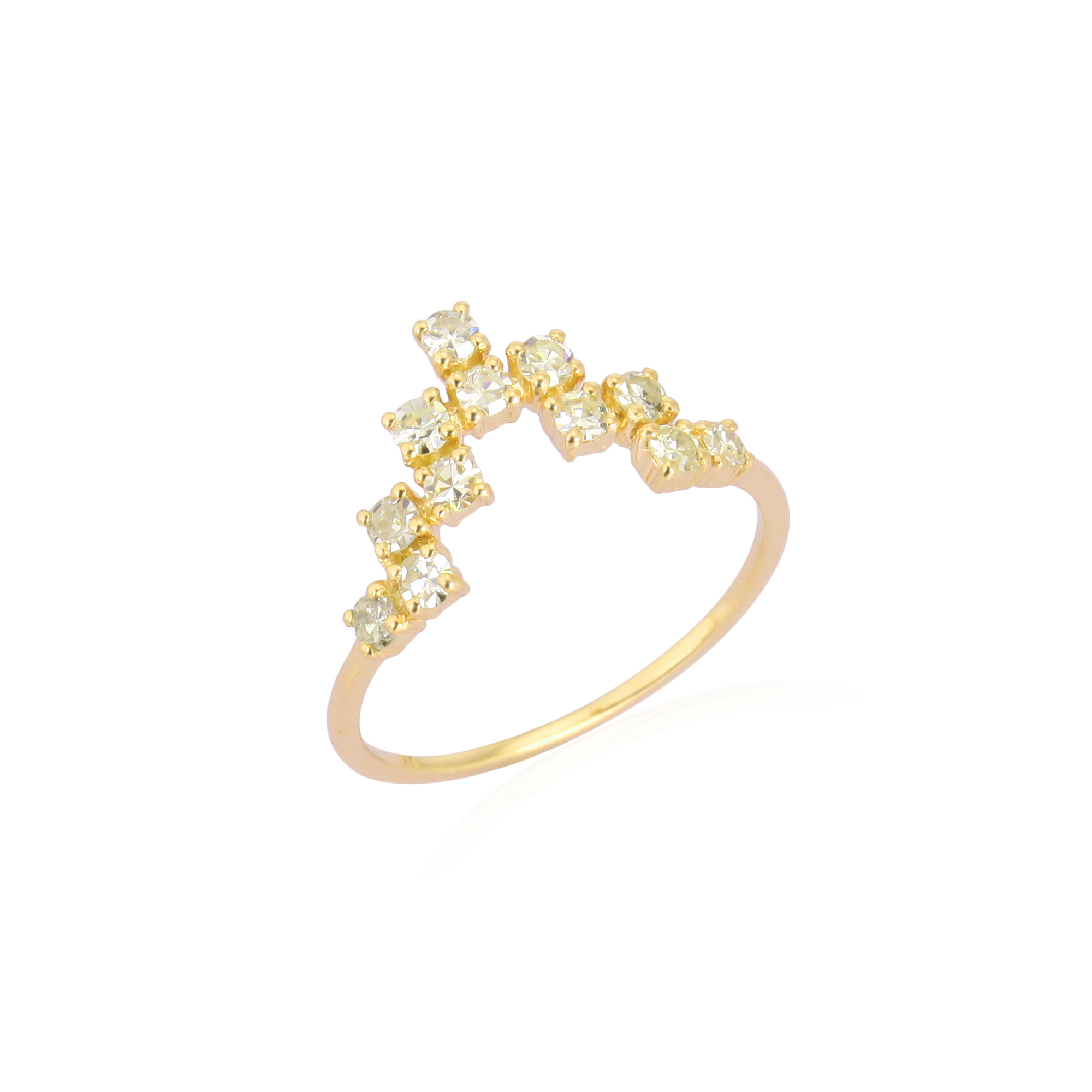 Yellow Gold Minimilistic Diamond Ring