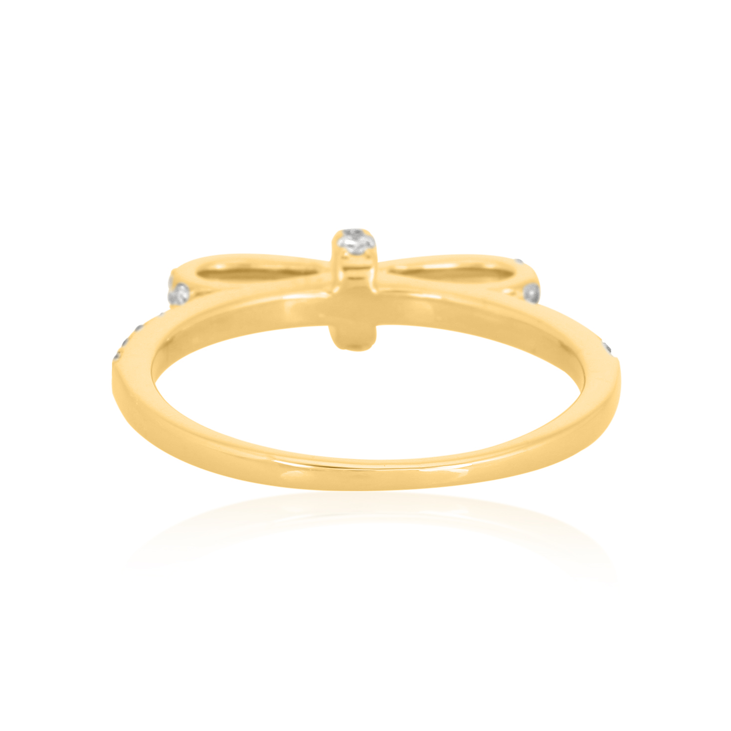 Yellow Gold Diamond Bow Ring