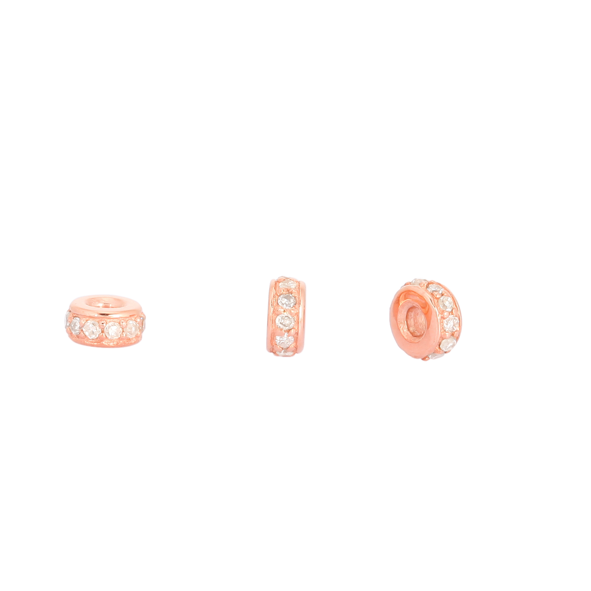 Rose Gold Single Line Diamond Rondelle