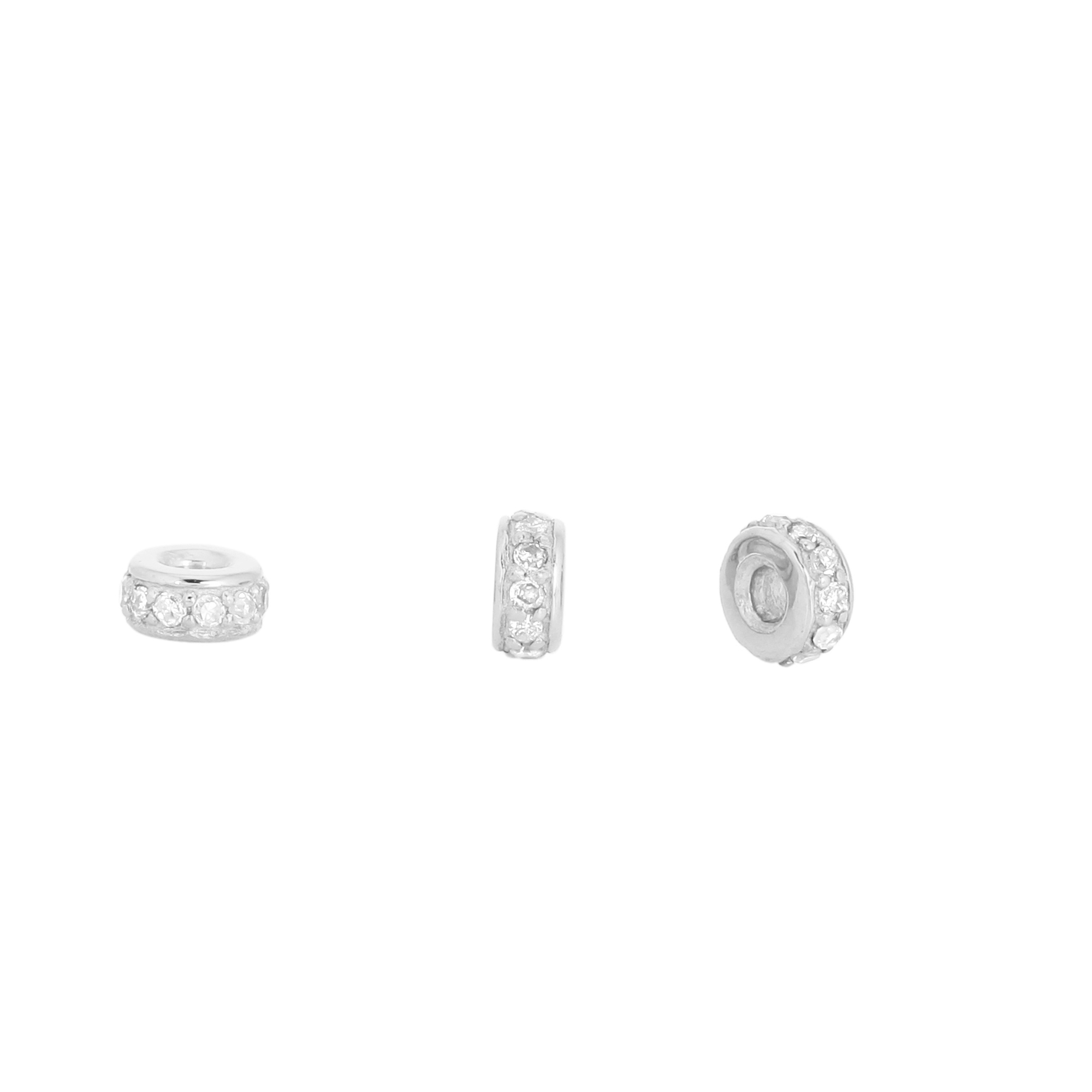 White Gold Single Line Diamond Rondelle