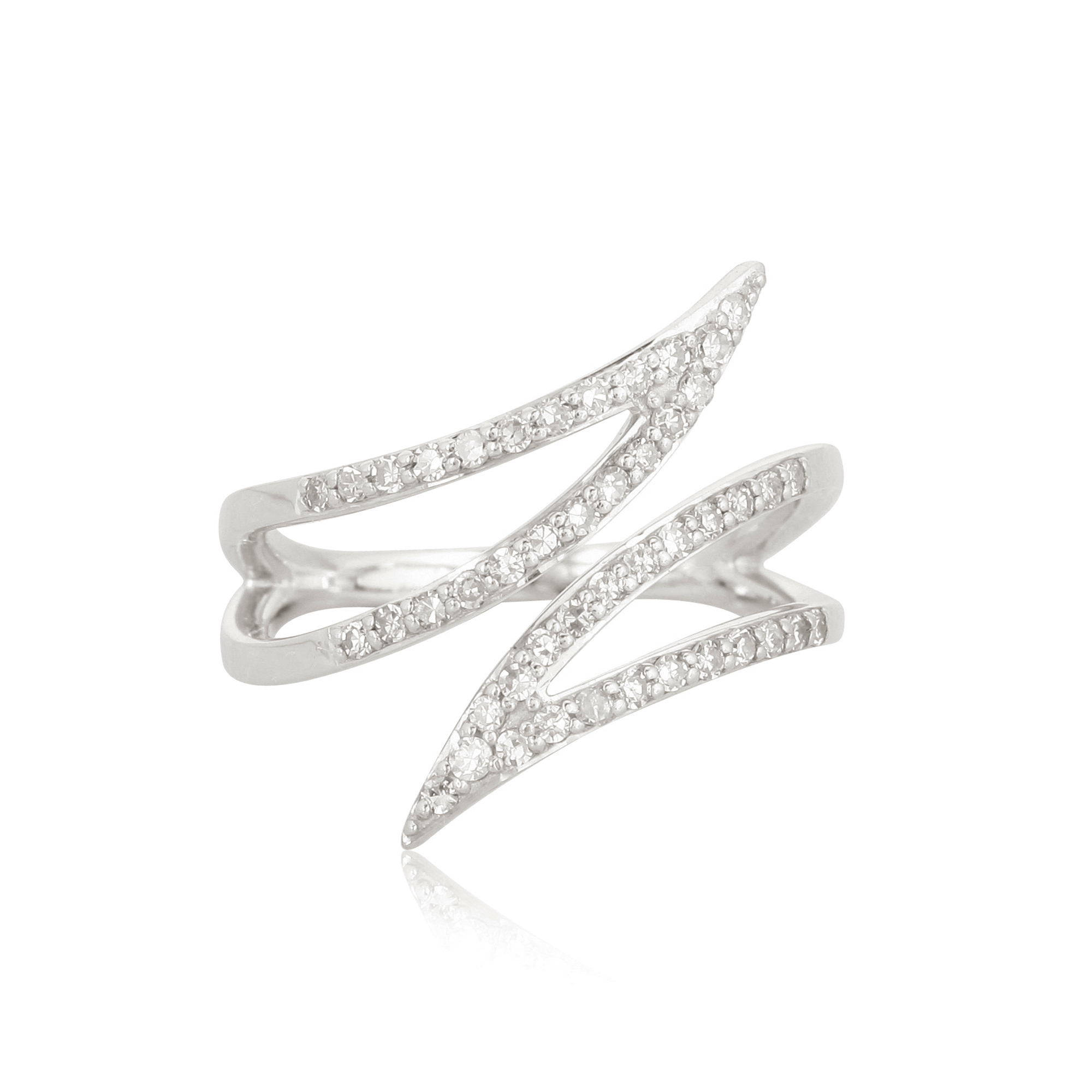 White Gold Minimalistic Diamond Ring