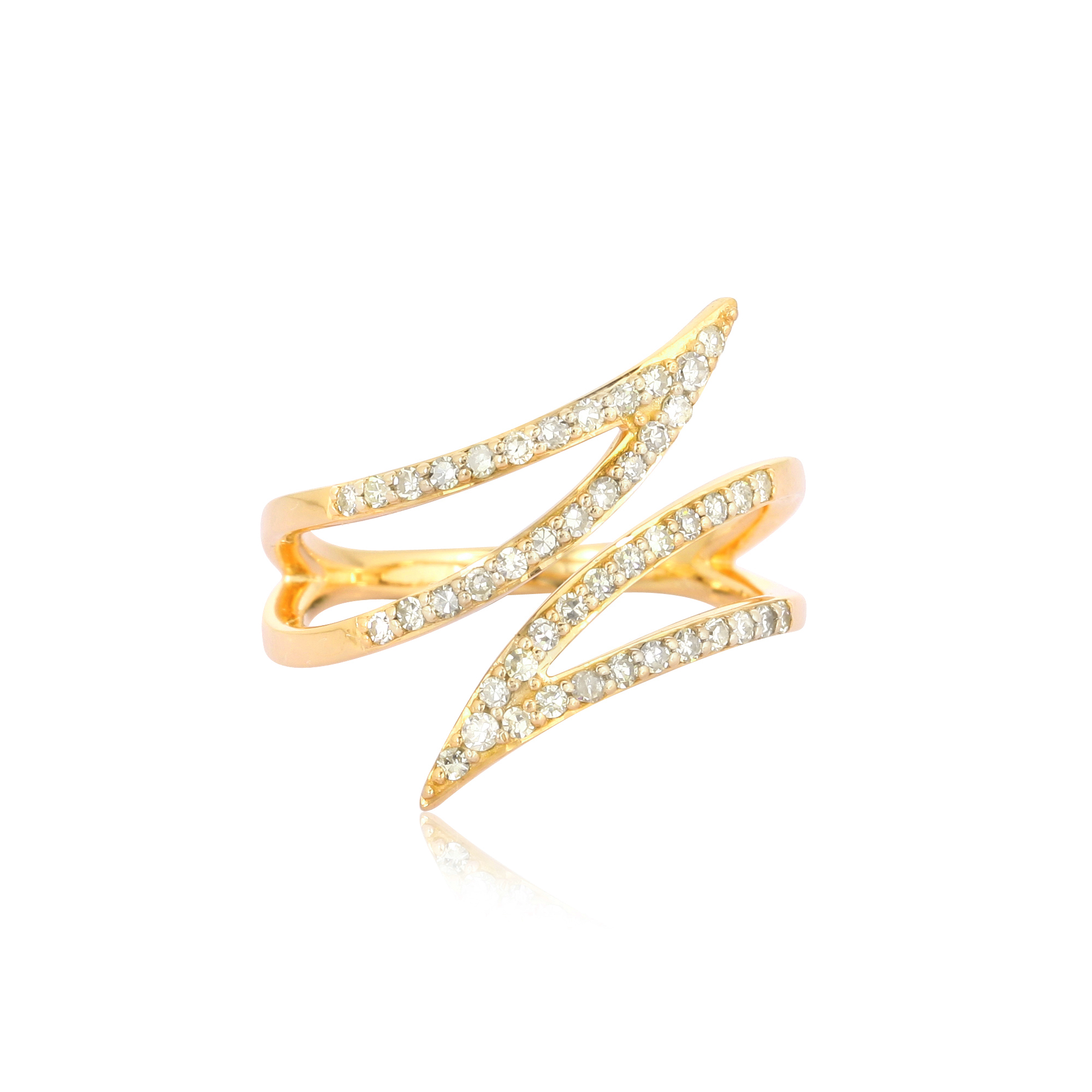 Yellow Gold Minimalistic Diamond Ring