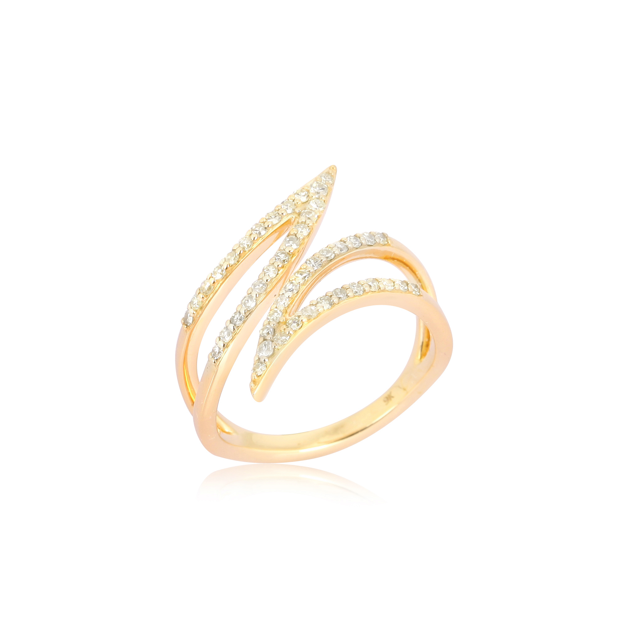 Yellow Gold Minimalistic Diamond Ring