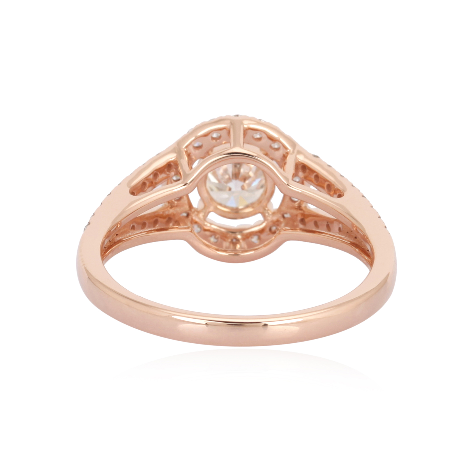 Rose Gold Engagement Solitaire Diamond Ring