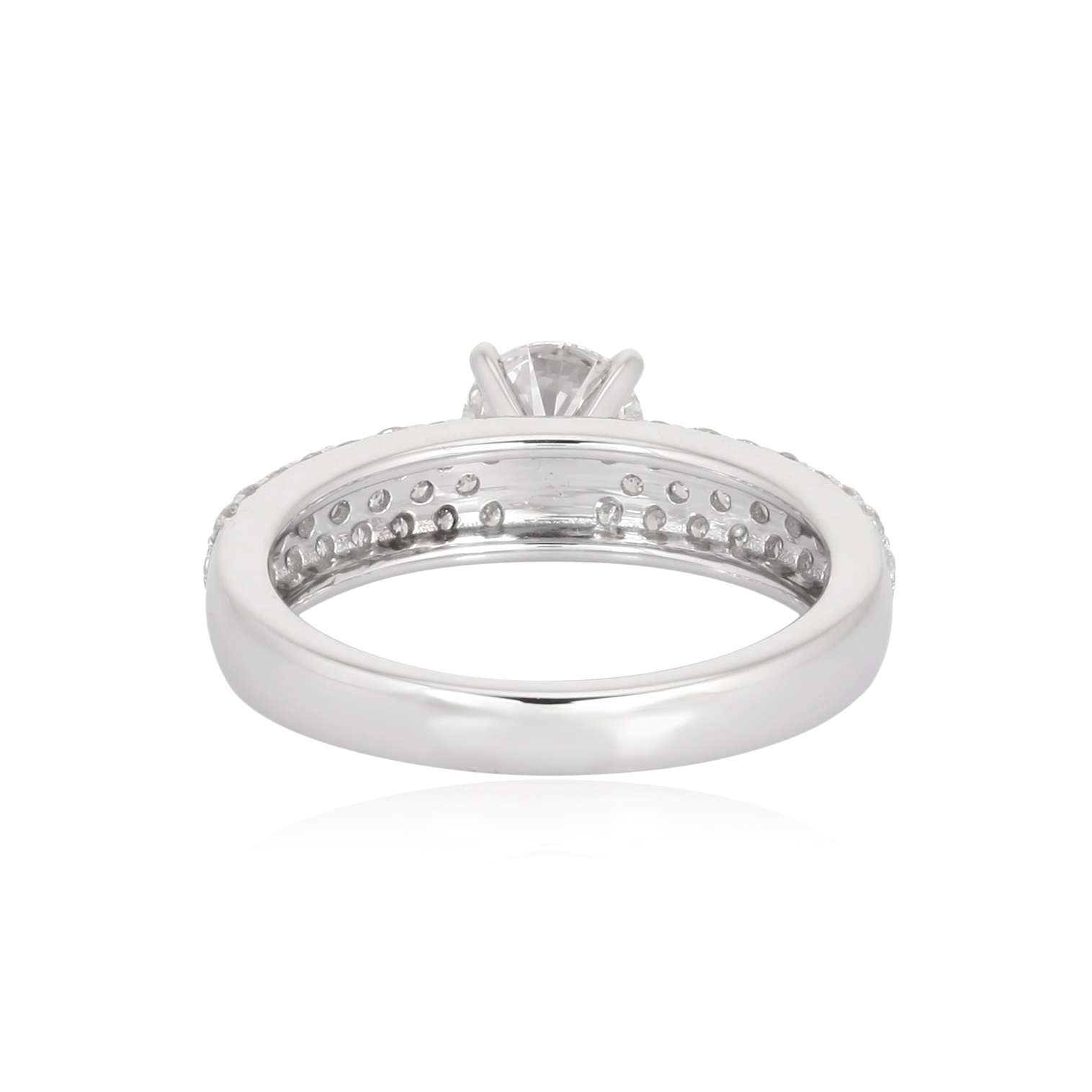 White Gold Engagement 060 Cts Solitaire Diamond Ring