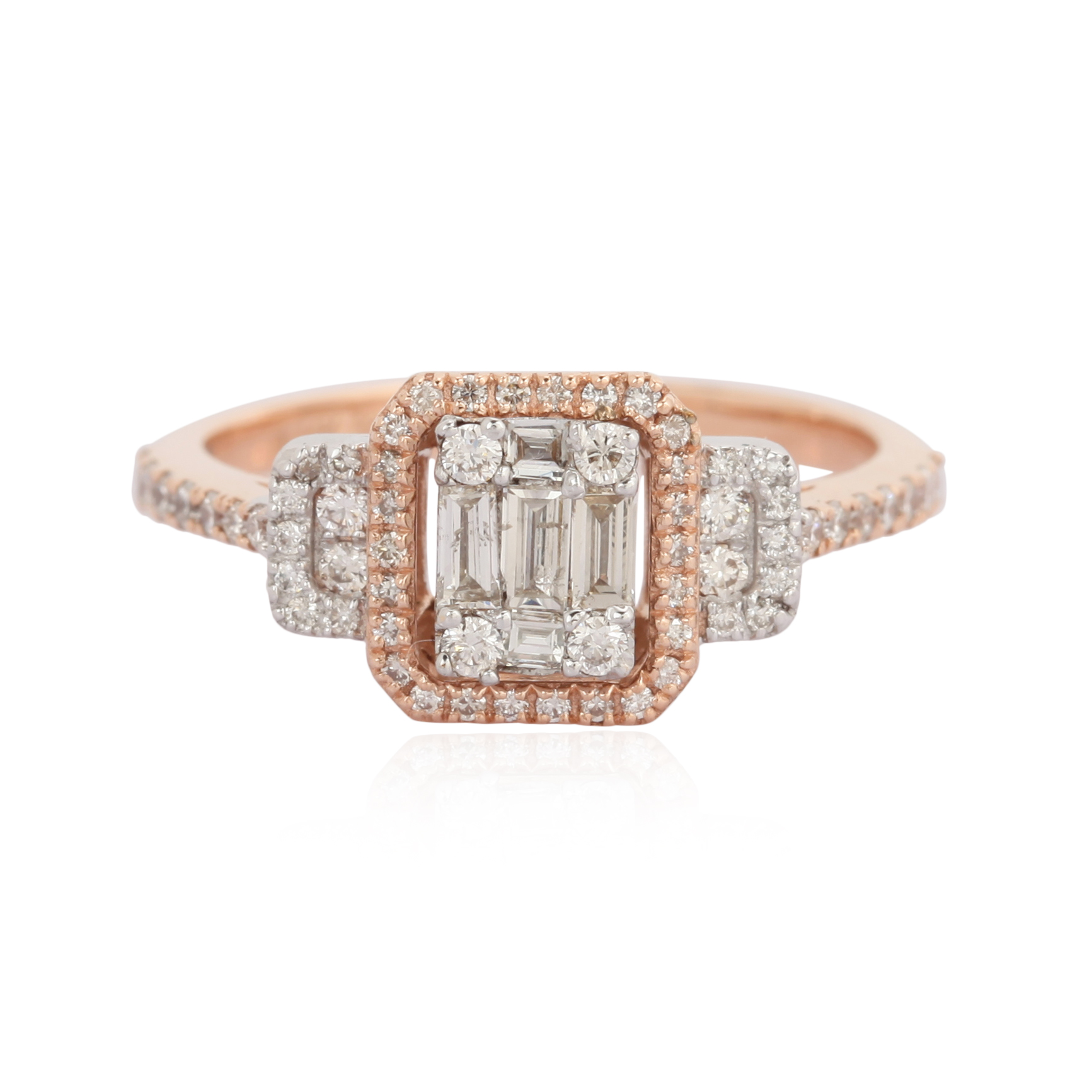 Rose Gold Fancy Diamond Ring