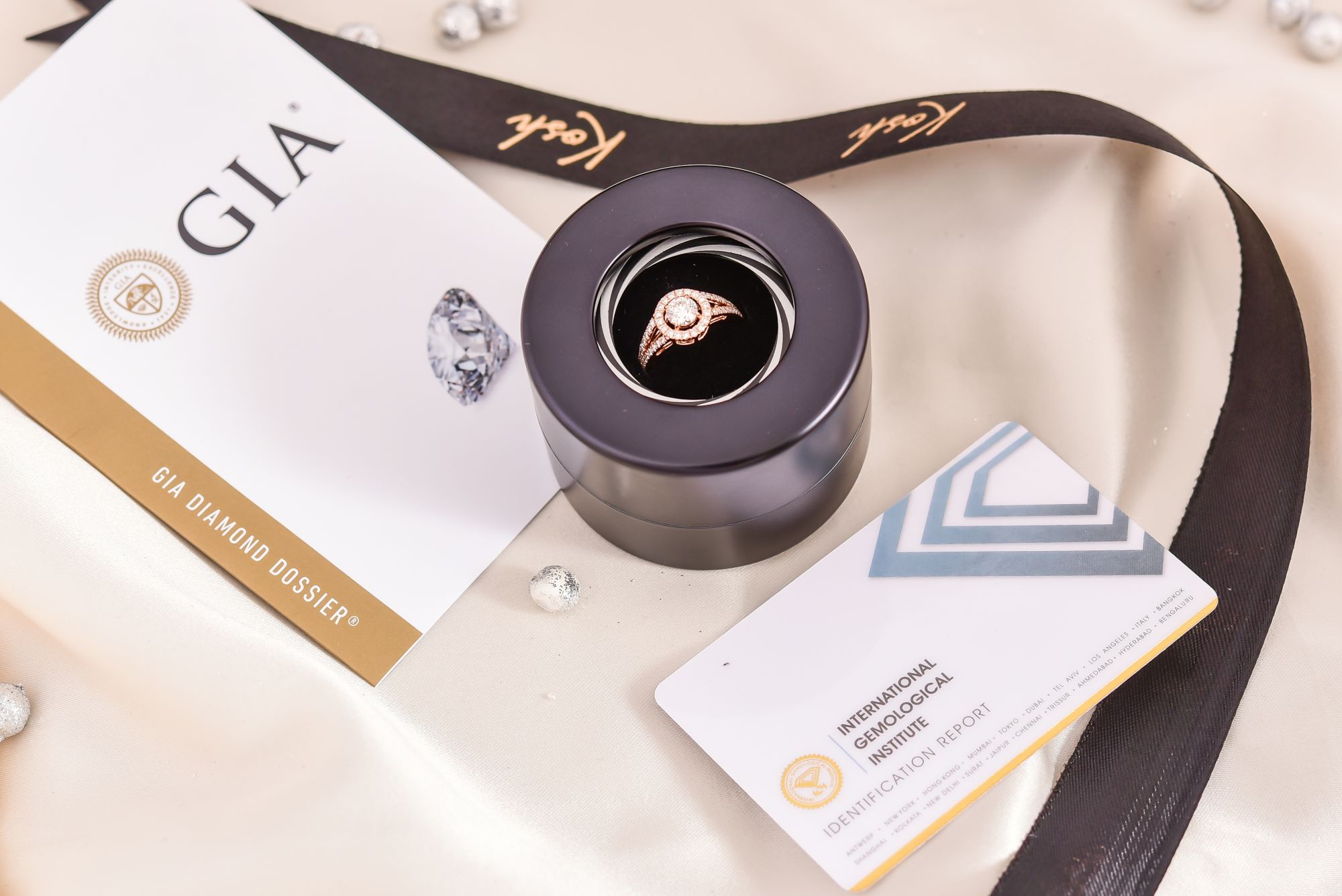 Rose Gold Engagement Solitaire Diamond Ring