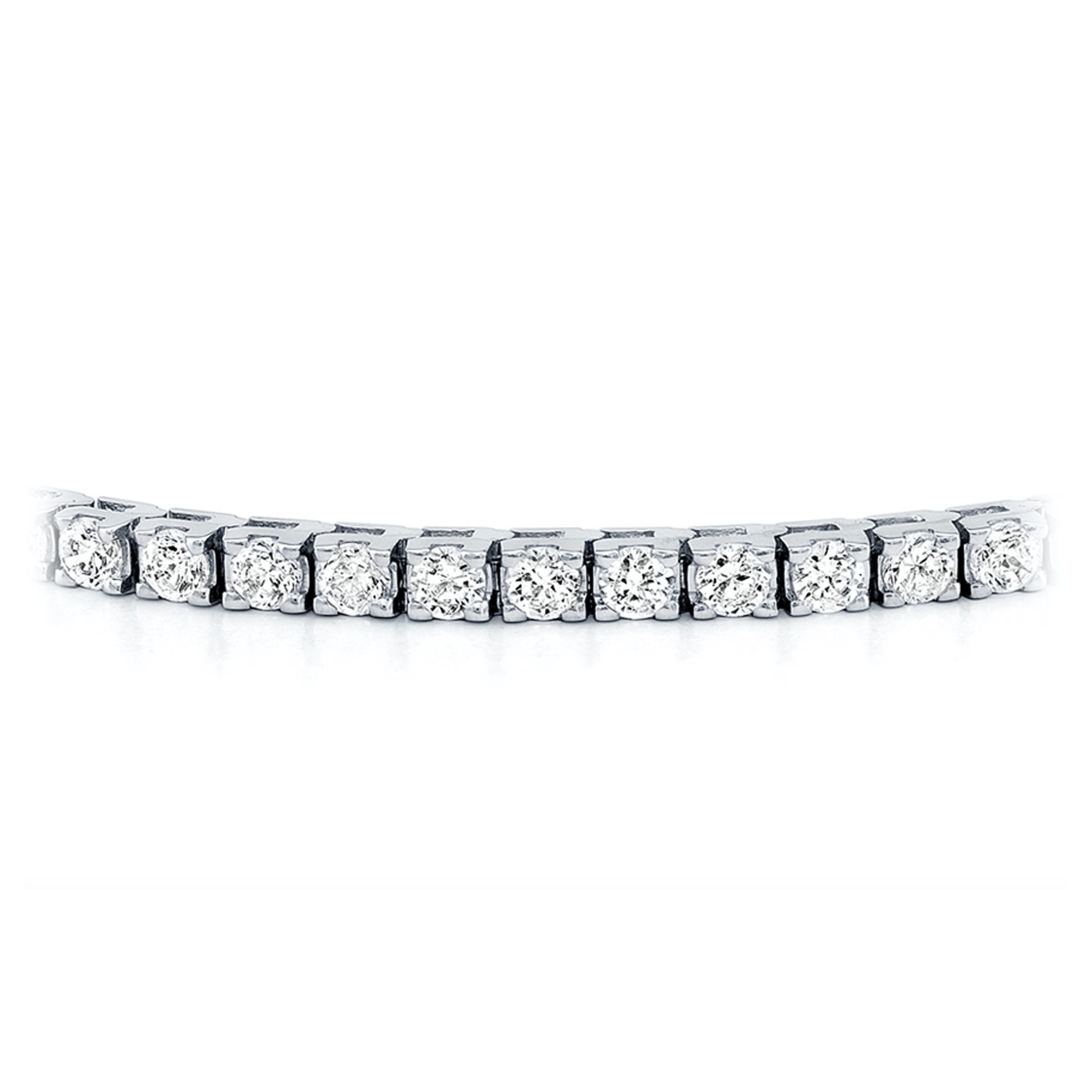 White Gold 220 Cts Four Prong Diamond Tennis Bracelet