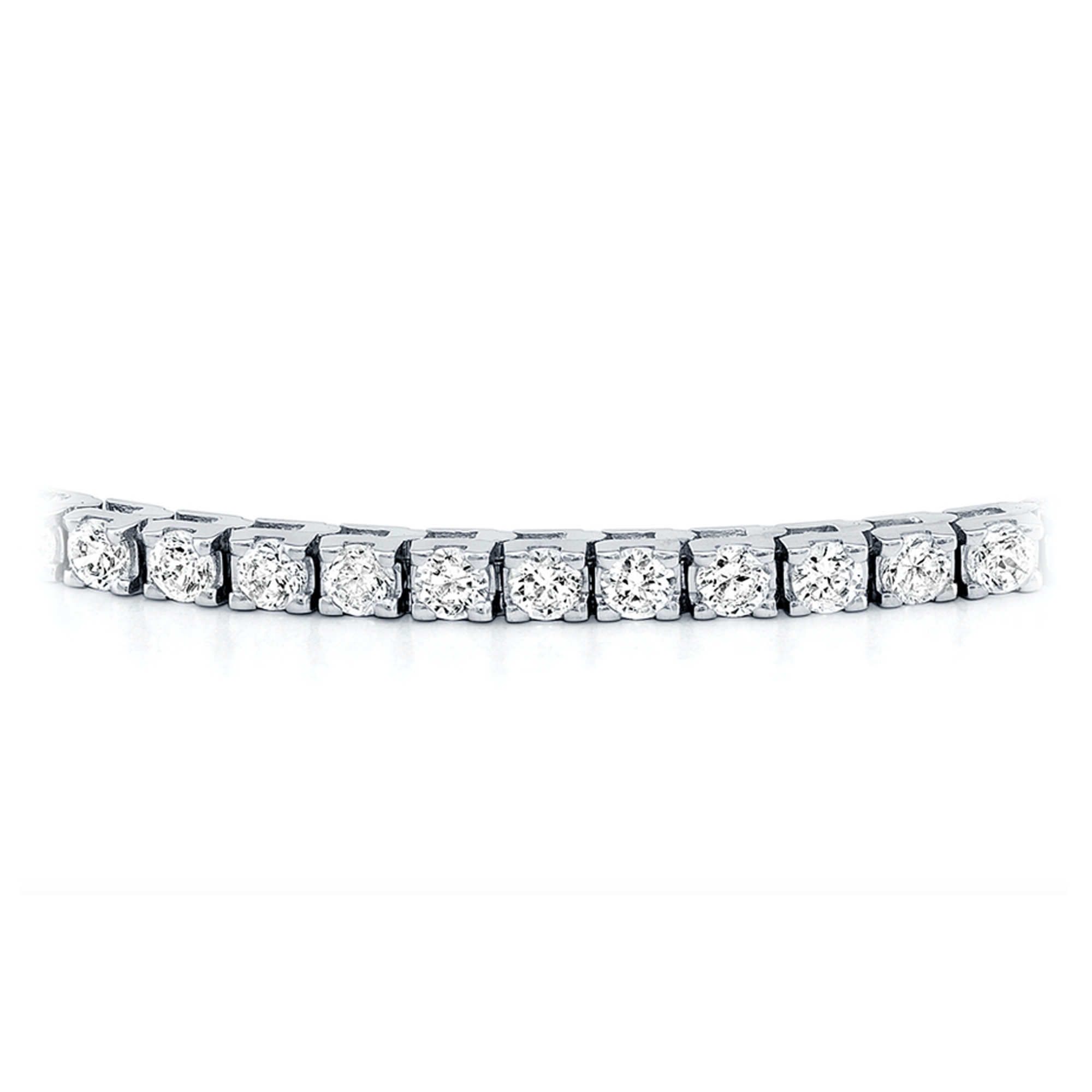 White Gold 304 Cts Four Prong Diamond Tennis Bracelet
