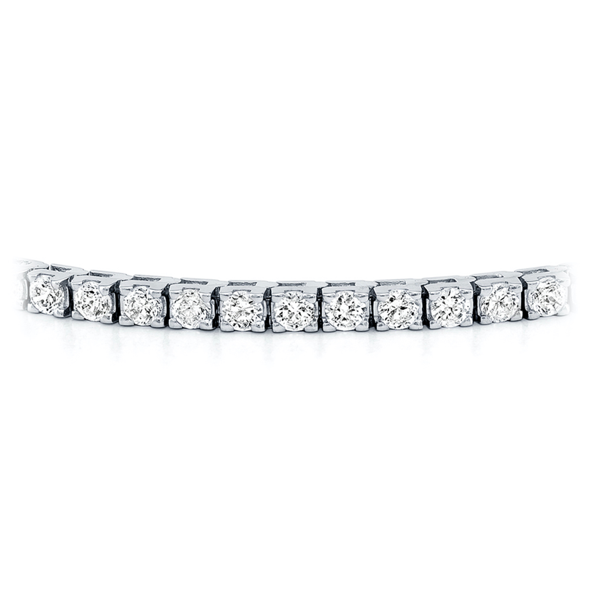 White Gold 434 Cts Four Prong Diamond Tennis Bracelet