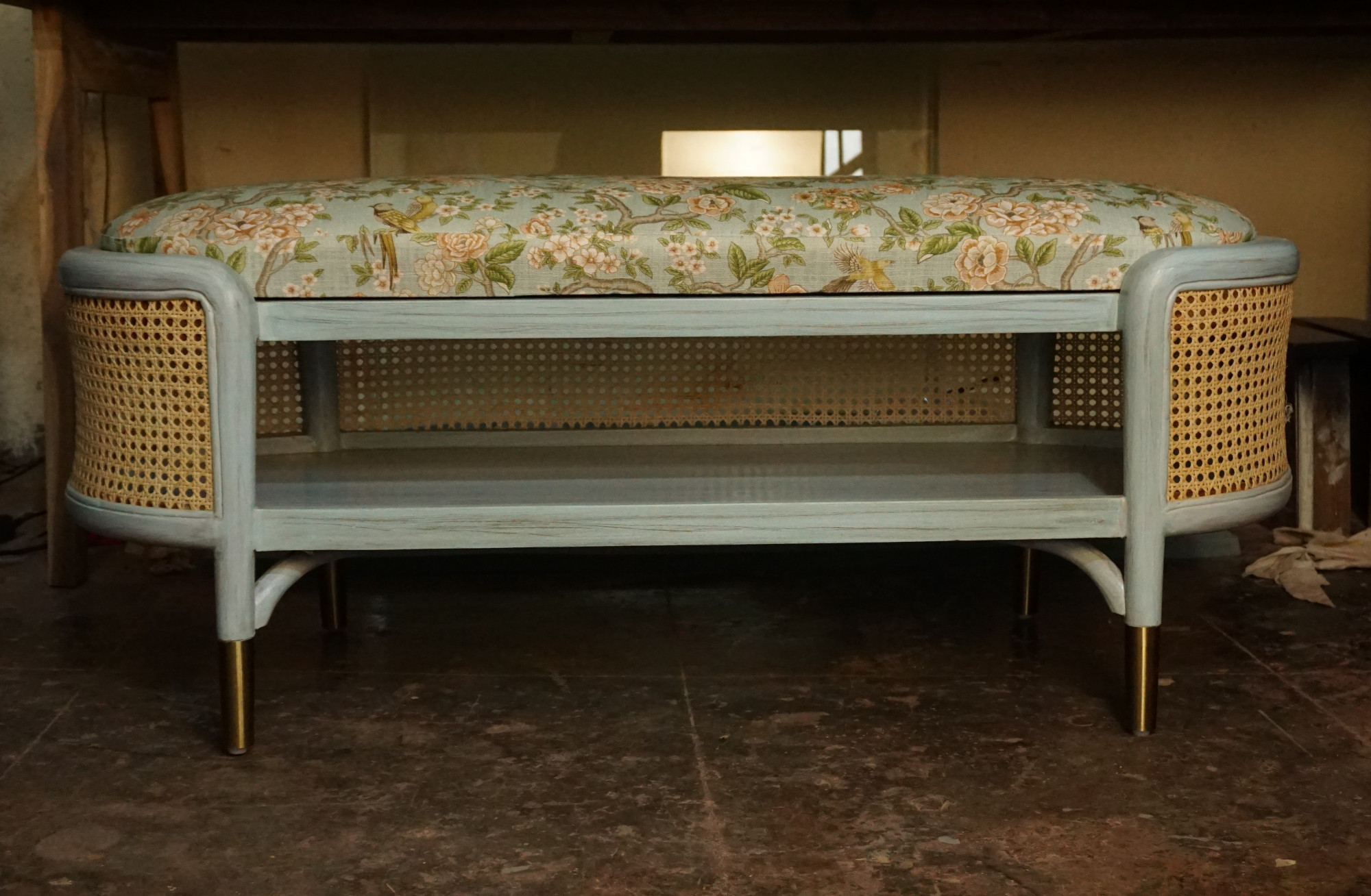 Churro Rattan Bench