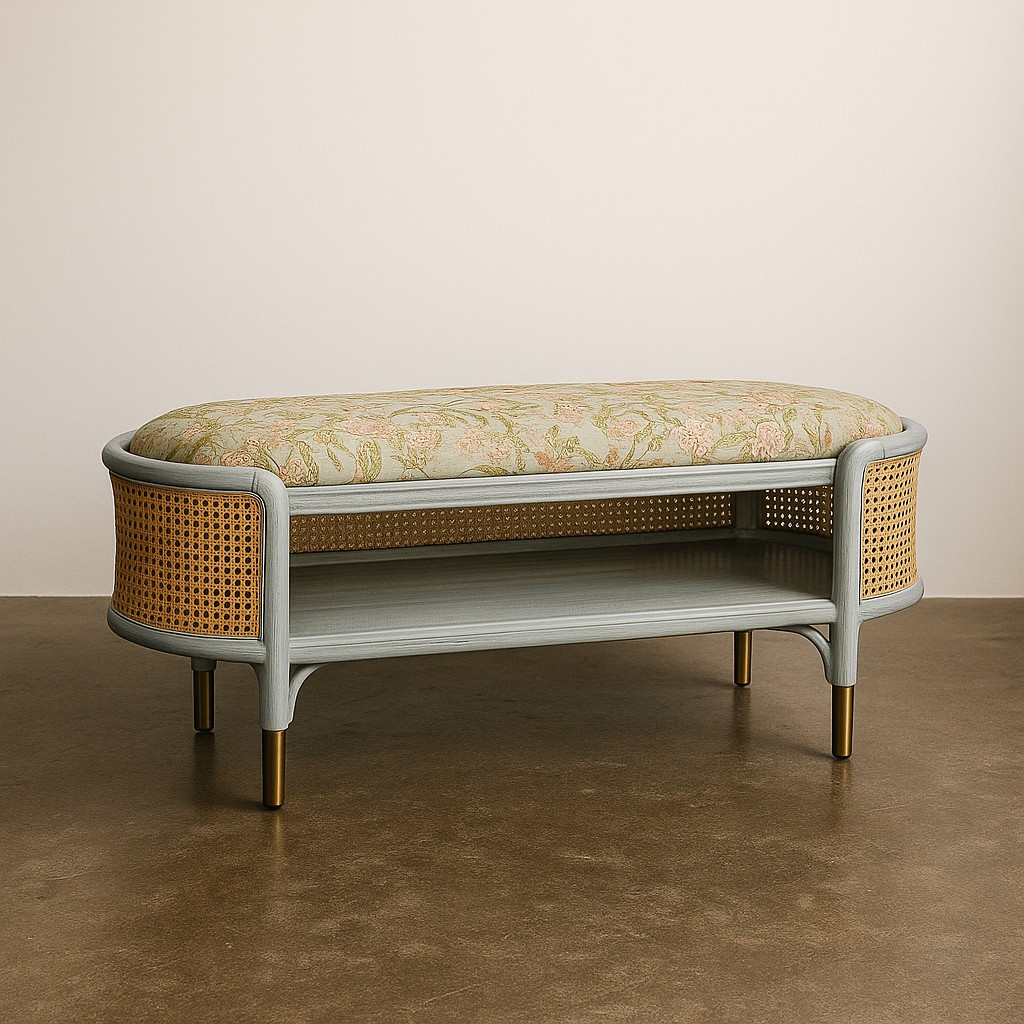 Churro Rattan Bench