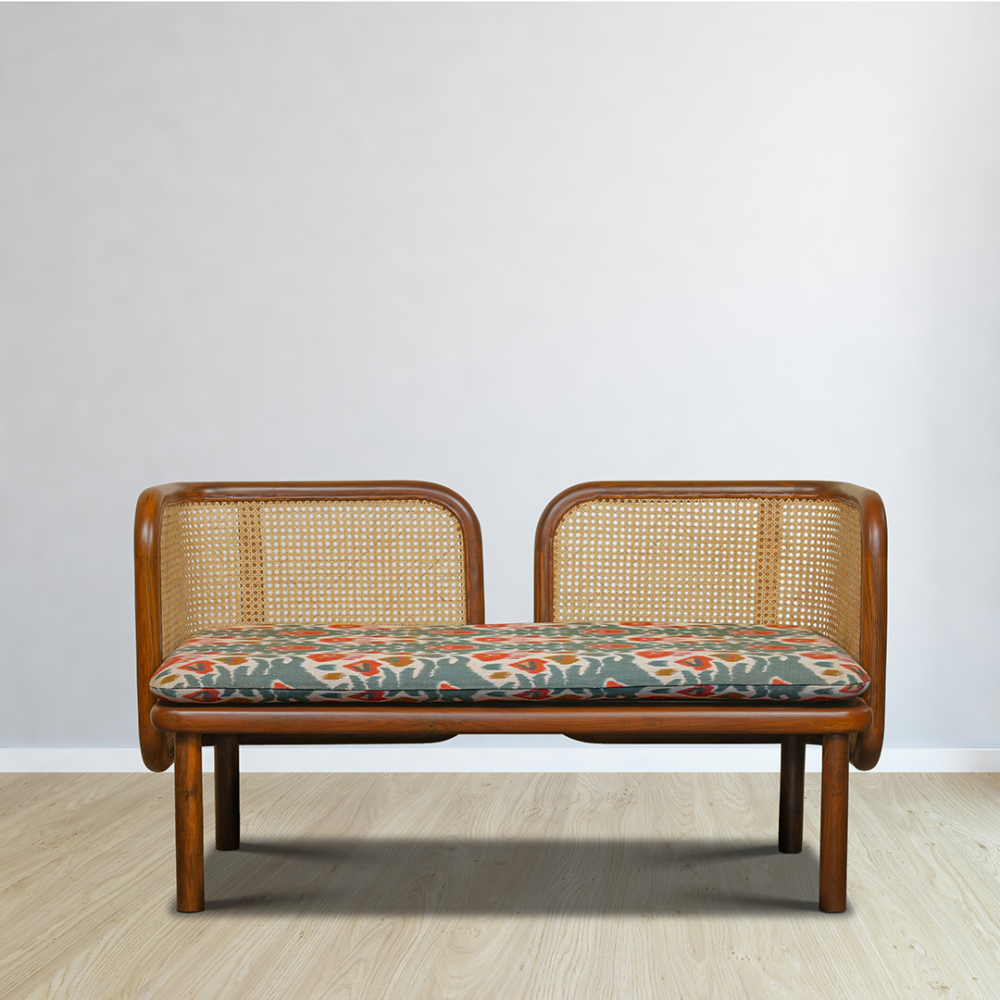 Buy Cane Benches Online Teak Wood Rattan Bench Kridva