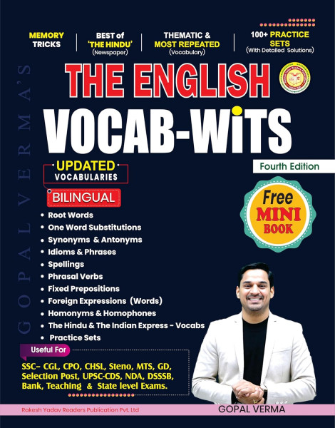 Image of Gopal Verma The English Vocab - Wits Bilingual With Free Mini Book Rakesh Yadav Readers Publication