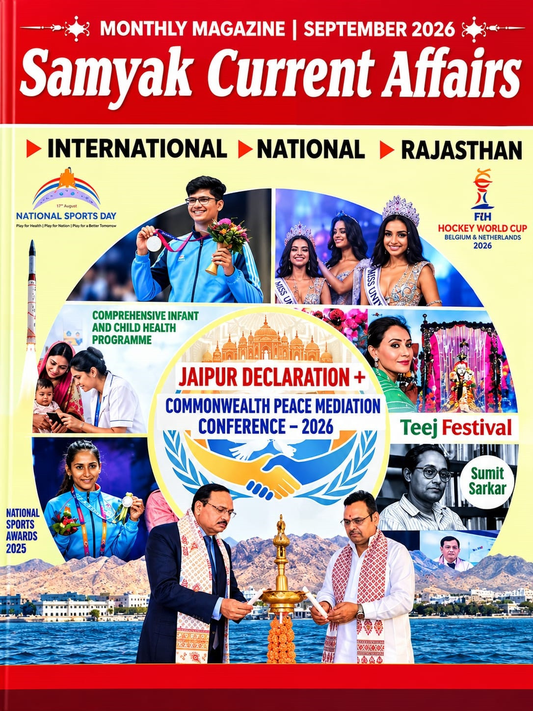 Samyak Current Affairs Monthly Magazine September 2026 English Medium Useful For RAS, PSI, RPSC, RSSB