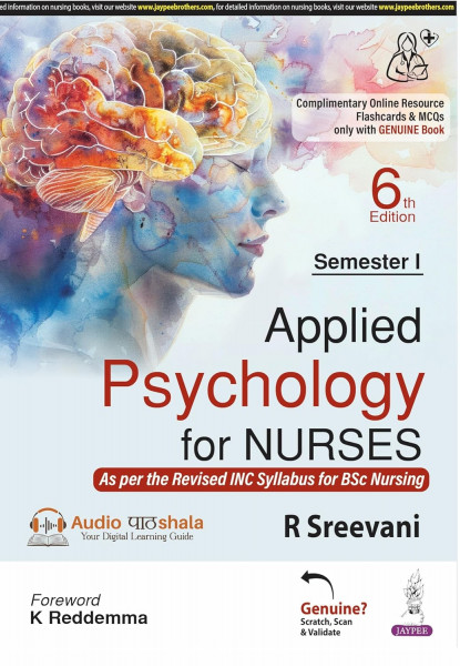 Image of Jaypee BSc Nursing First Semester Applied Psychology for Nurses 6th Edition 2025 By R Sreevani