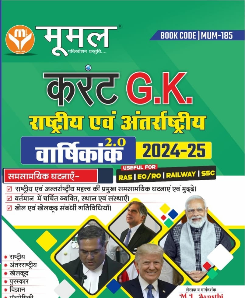 MOOMAL CURRENT GK VARSHIKANK 2024-25 National and International Current