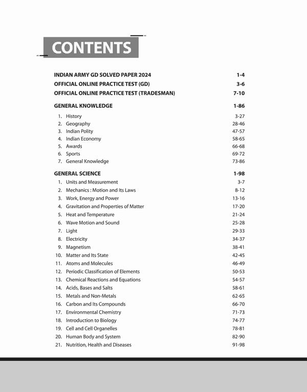 Arihant Publication Indian Army Agniveer GD / Tradesman | Phase I Computer Based Online Exam (CEE) | English Medium