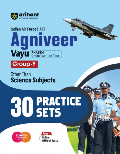 Image of Arihant Publication Indian Air Force (IAF) Agniveer Vayu Group-Y  Phase 1 30 Practice Sets  Online Written Exam | English Medium