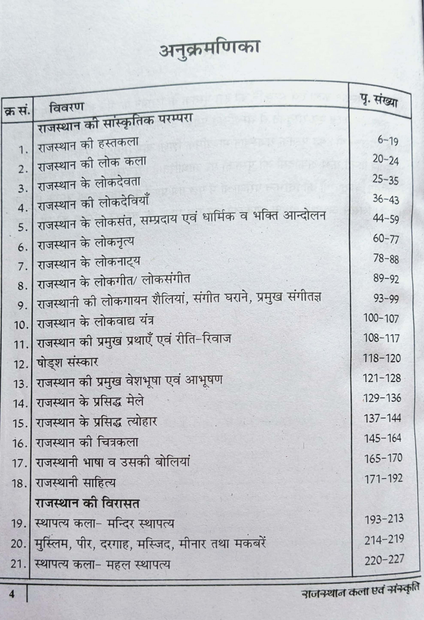 Avni Publication Rajasthan Kala Evam Sanskriti (Rajasthan Art and Culture) According to New Districts Fourth Edition 2025-26 By Pradeep Kumar Borad, Om Prakash Choudhary